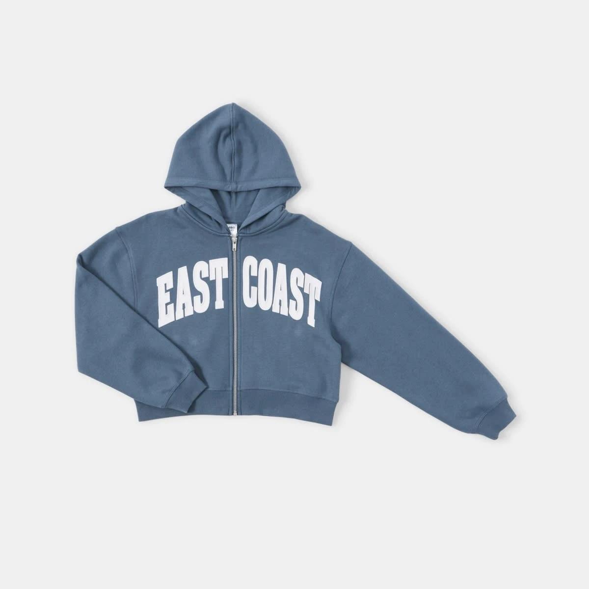 8 Cropped Print Zip Through Hoodie East Coast, 8 of 9