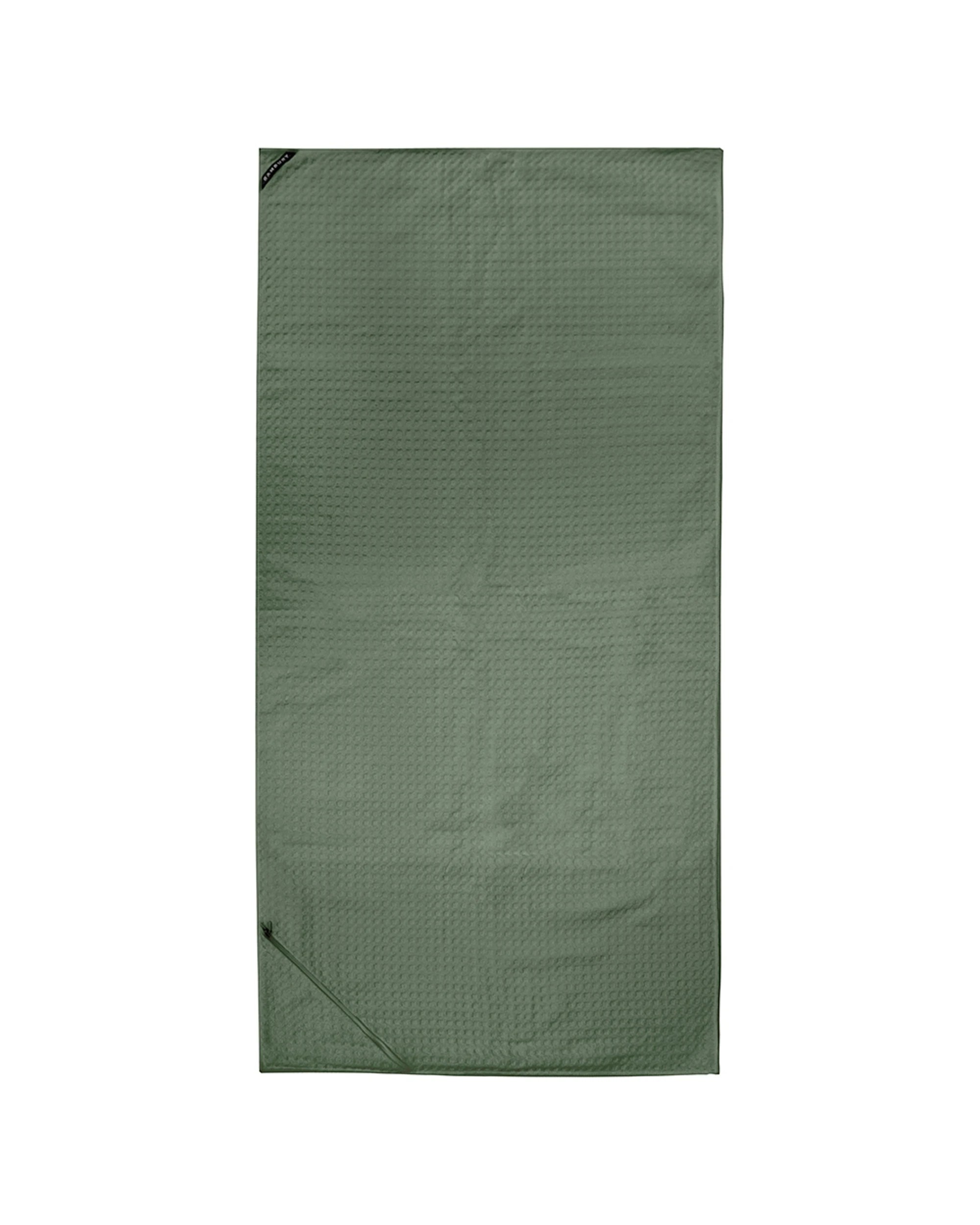 1 Bambury Matrix Microfibre Gym Towel With Zip Pocket Quick Drying 60 x 120cm - Green, 1 of 4