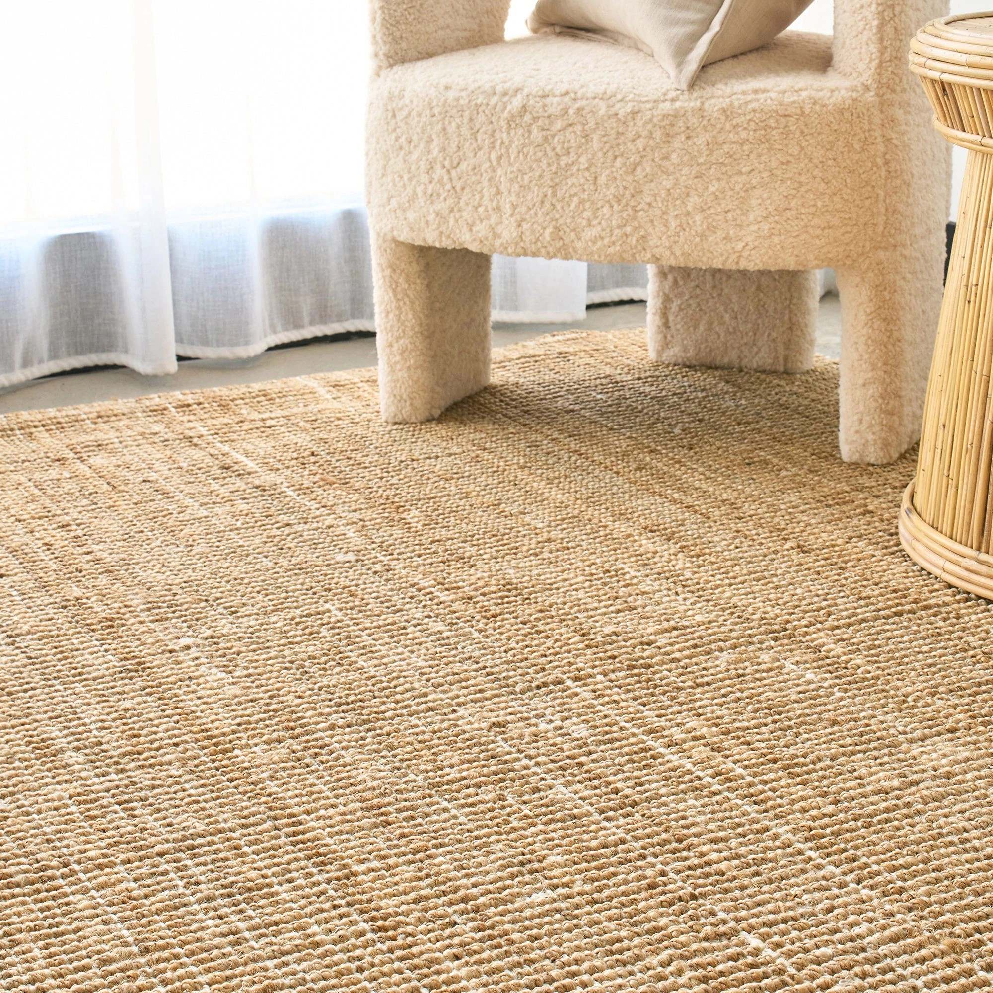 3 Common Ground Rugs Cadence Marlo 225x155cm - Medium Jute Rug - Beige, 3 of 7