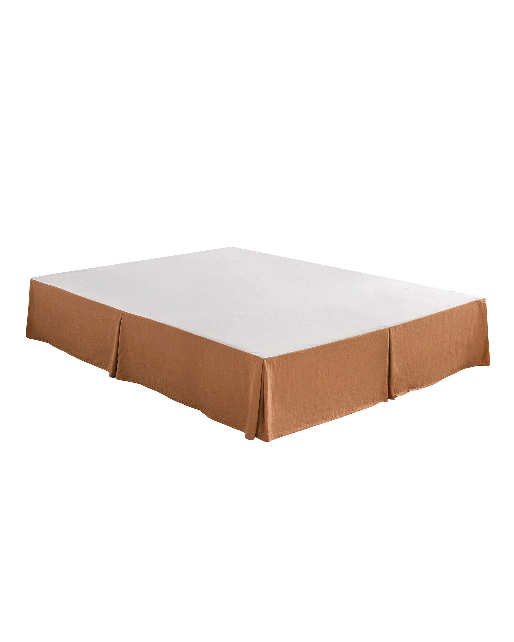 9 Dreamaker Superfine Washed Microfibre Pleated Valance - Queen Bed - Rust, 9 of 9