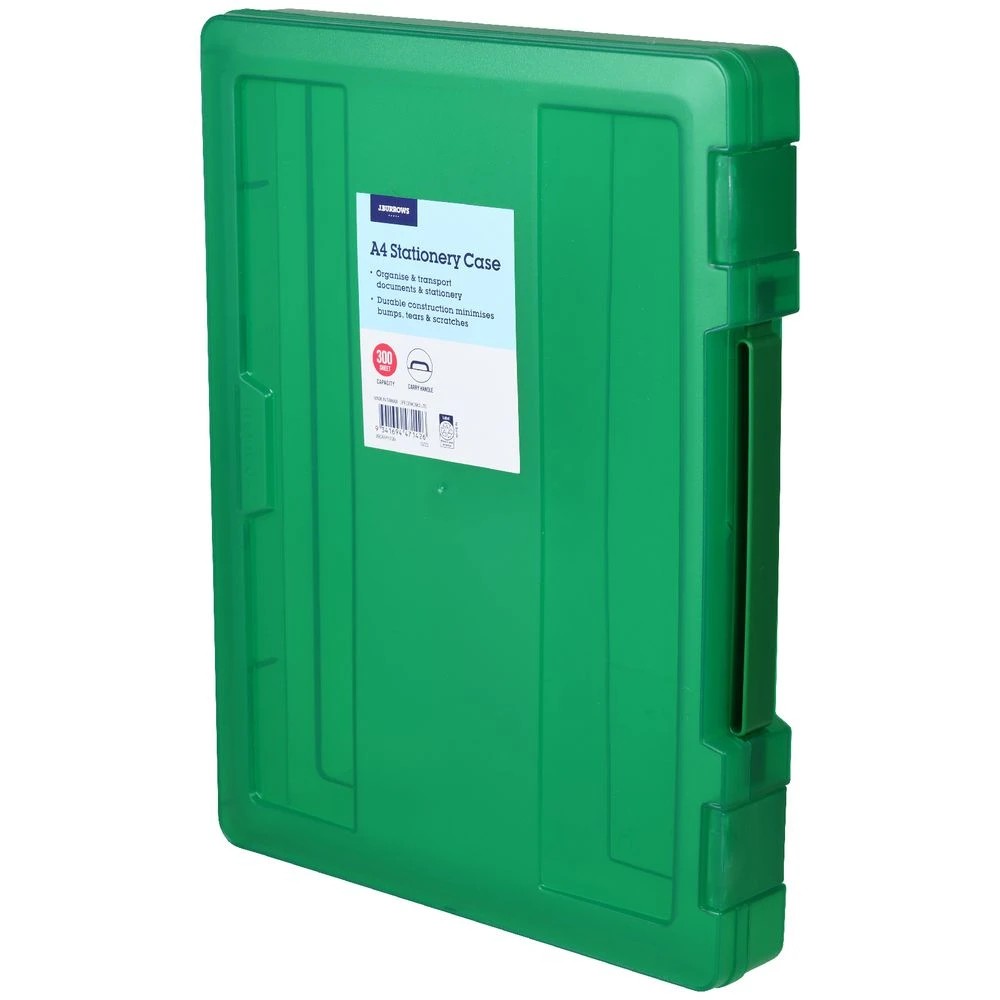 2 J.Burrows Stationery Case with Handle Green, 2 of 3