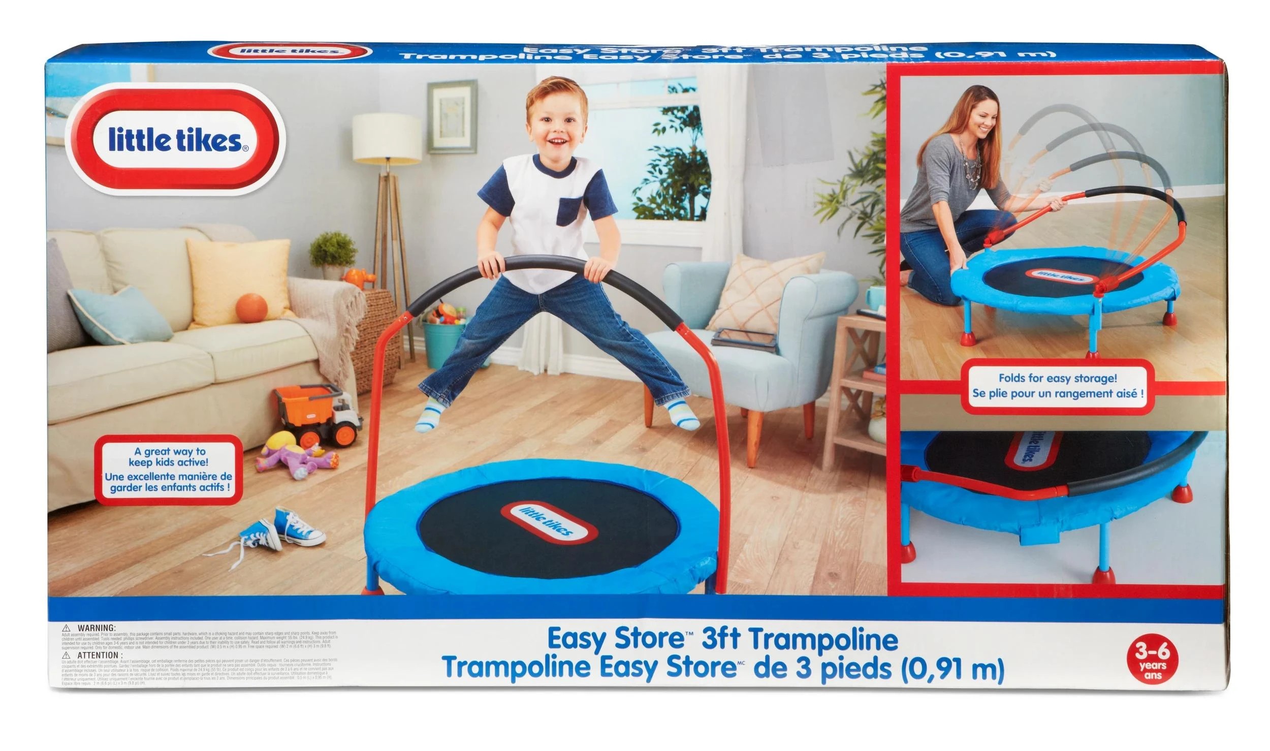 2 Little Tikes Easy Store 3ft Trampoline - Multi, 2 of 4