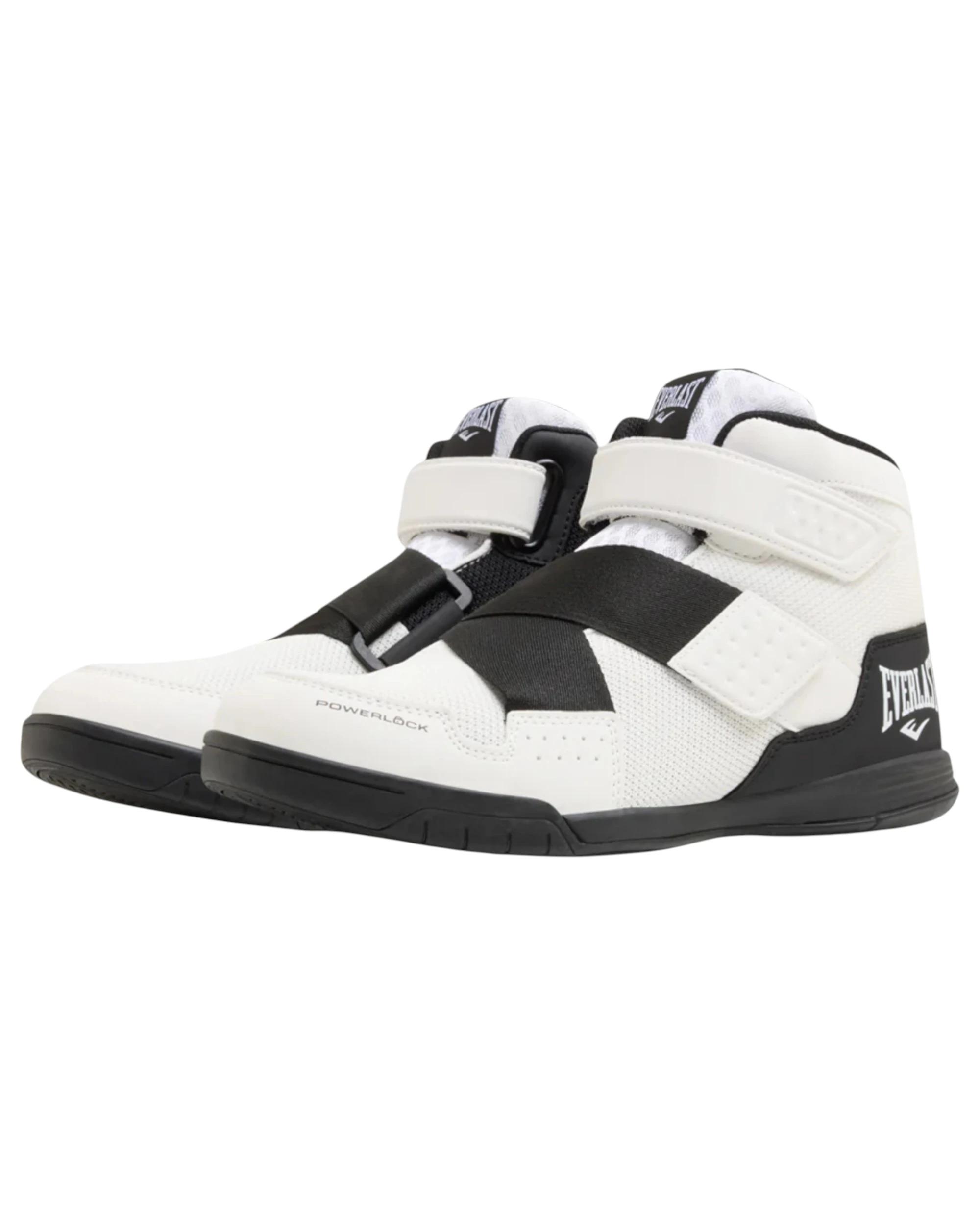 7 Everlast Mens Powerlock X-Trainer White/ Black Gym Training Boots Boxing Shoes White/black, 7 of 8