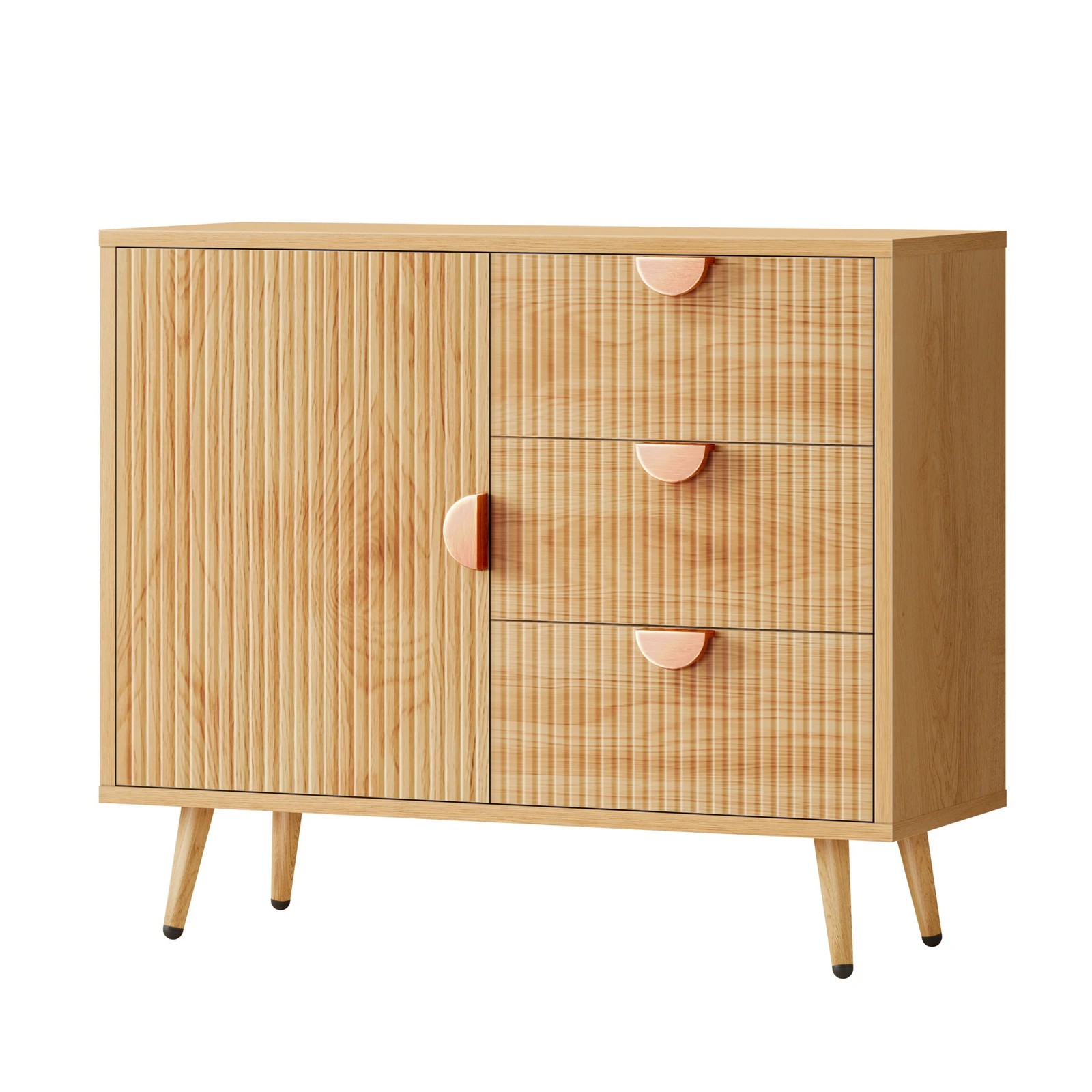 1 Alfordson Buffet Sideboard Cupboard Storage Cabinet Kitchen - Oak, 1 of 10