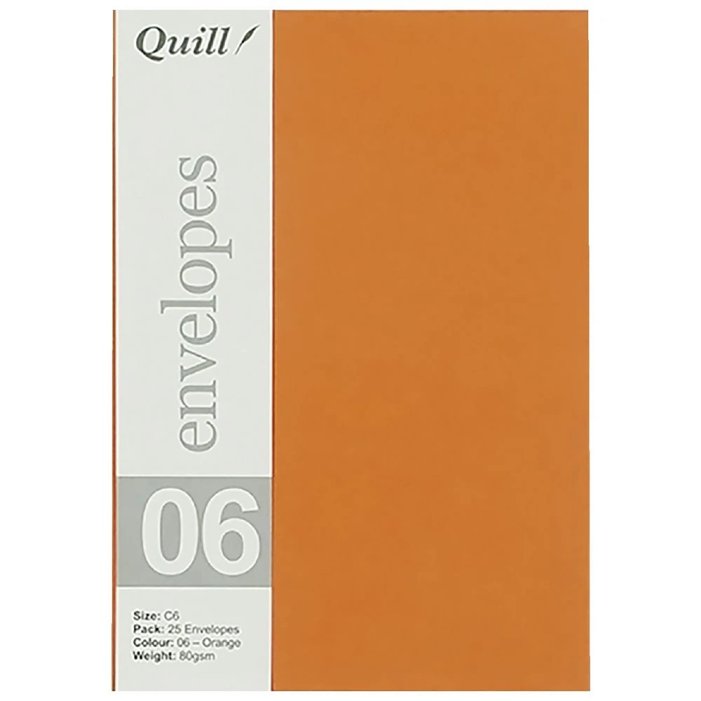 4 Quill C6 Envelopes Orange 25 Pack, 4 of 4