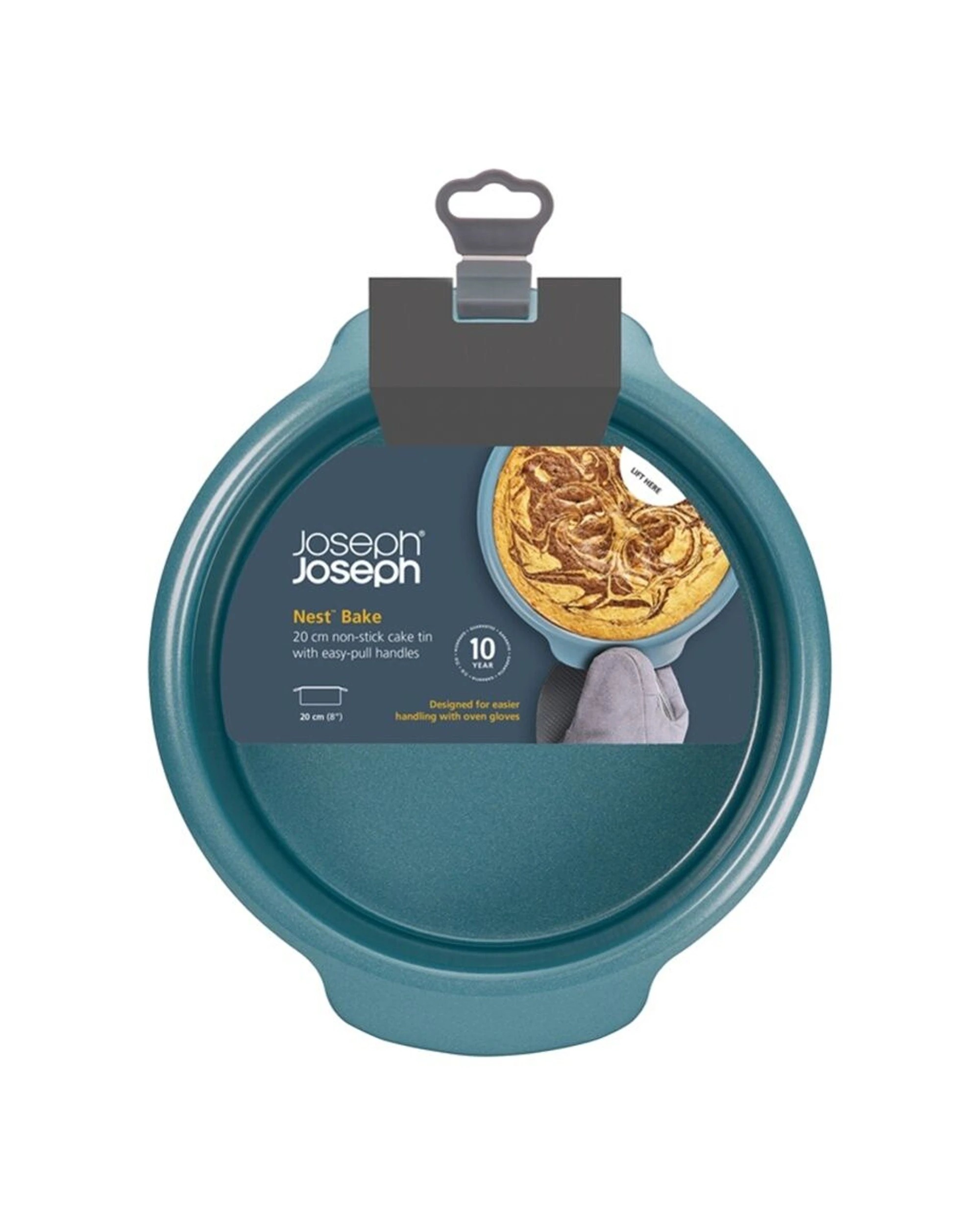 2 Joseph Joseph Nest Bake Round Cake Tin 20cm 2PK Carbon Steel Non-Stick Coating Bakeware Kit - Blue, 2 of 7