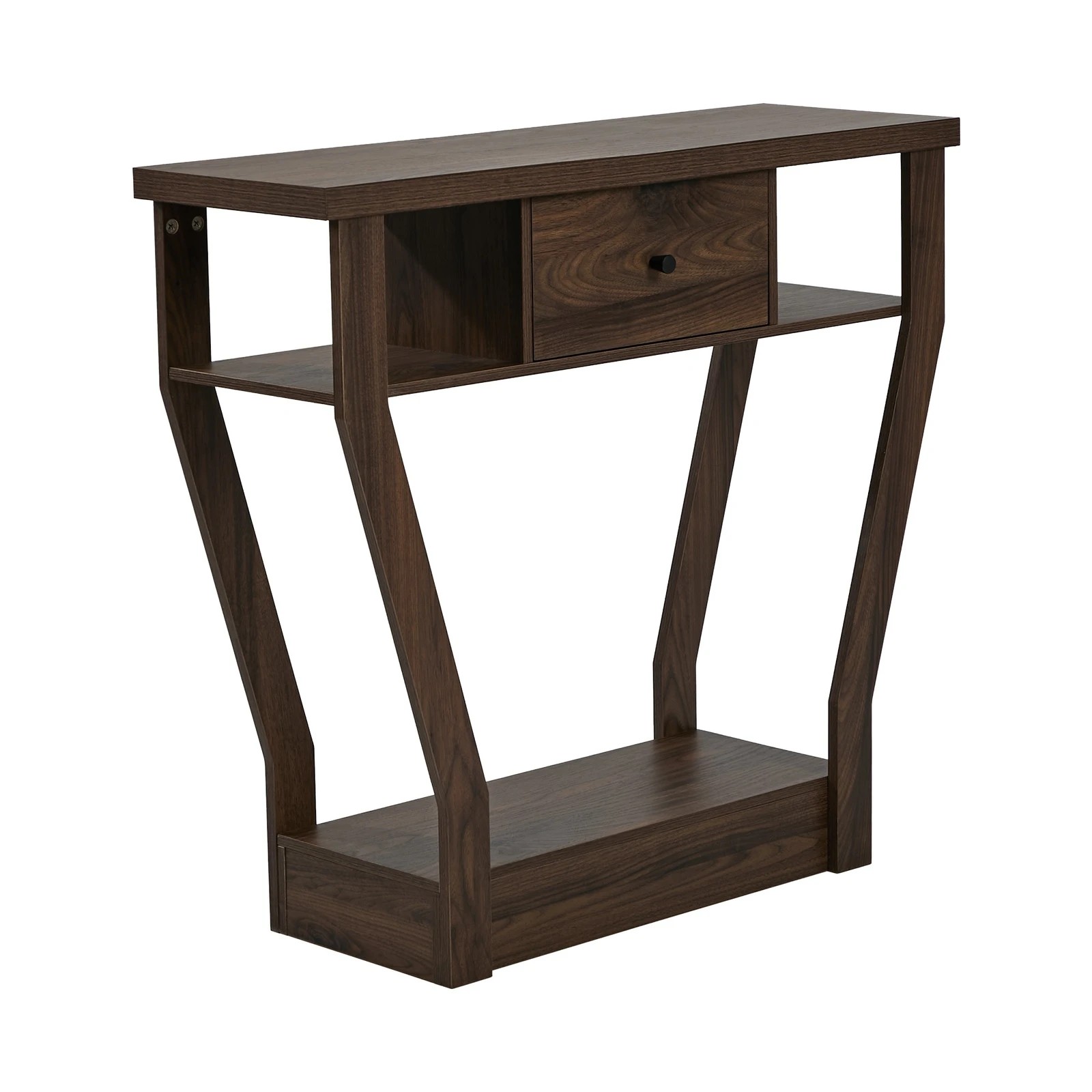 7 Oikiture Console Table 1 Drawer Hallway Entryway Storage Shelf Side Desk - Brown, 7 of 8