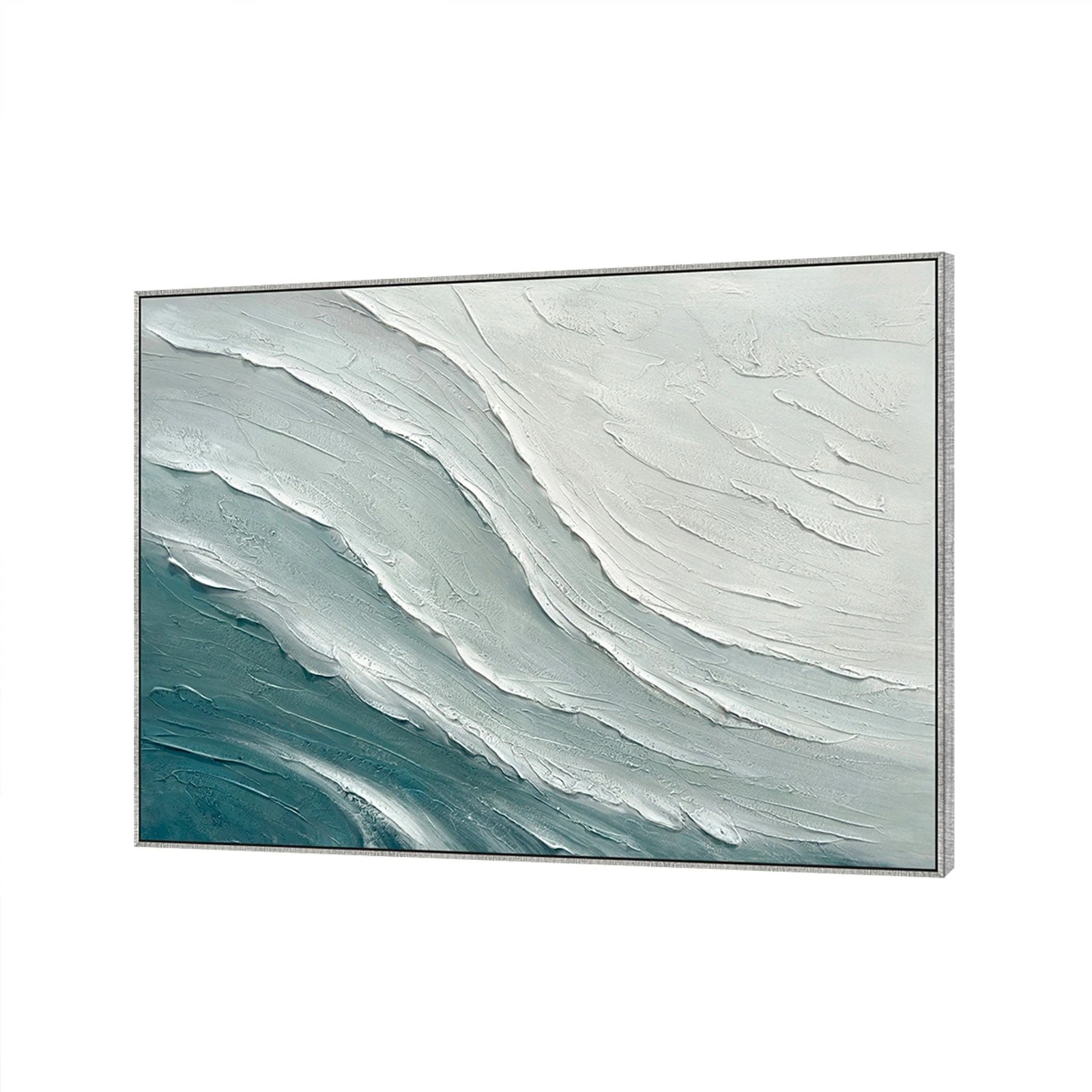 8 Moda Living Seafoam Drift Hand-Painted Textured Canvas Wall Art - Multi, 8 of 8
