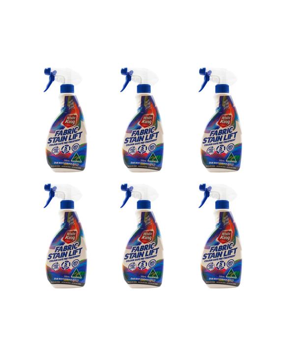 White King 6PK Fabric Stain Lift Effective Stain Removal Gentle Formula 500 - Multi