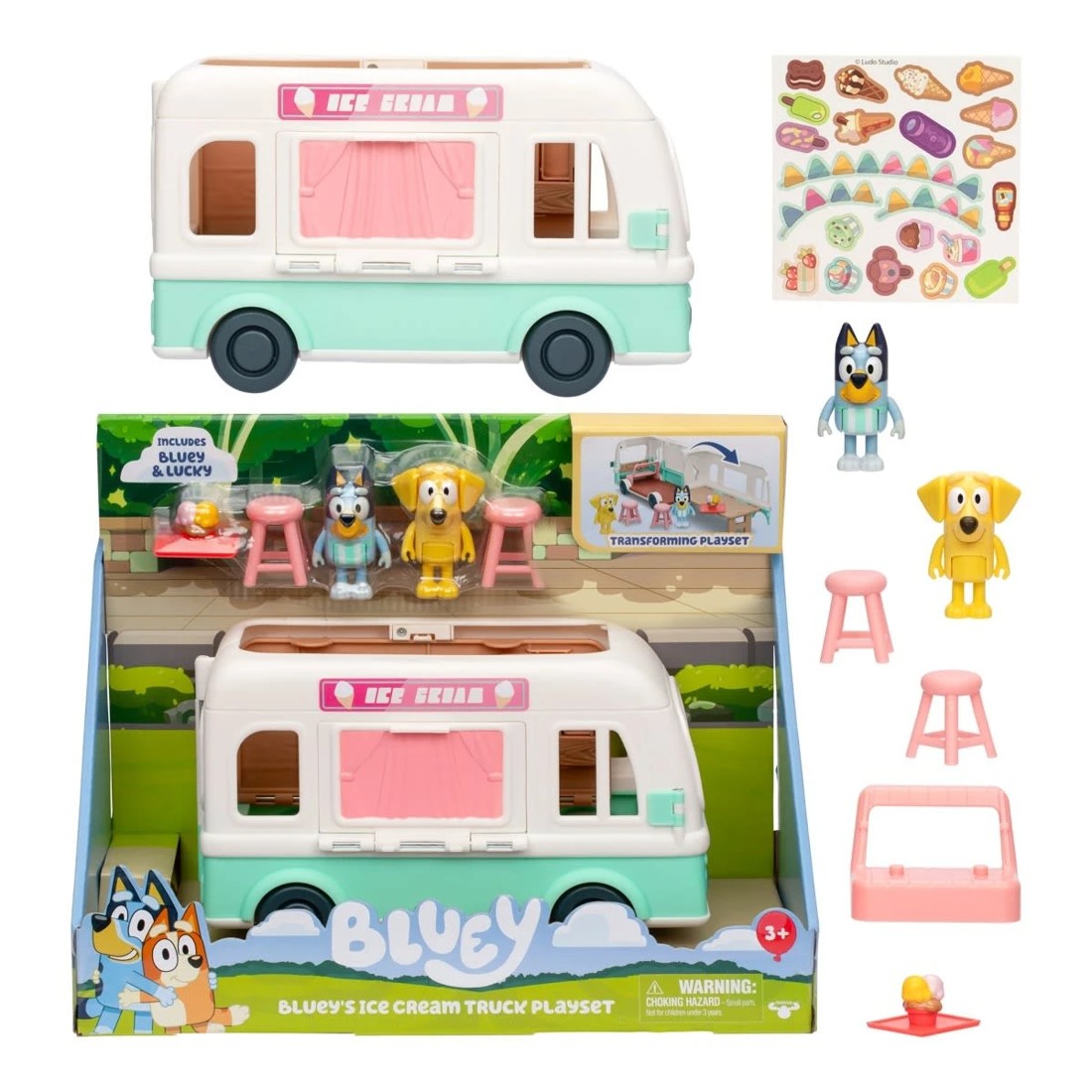 3 Bluey Holiday Ice Cream Truck Exclusive Playset, 3 of 10
