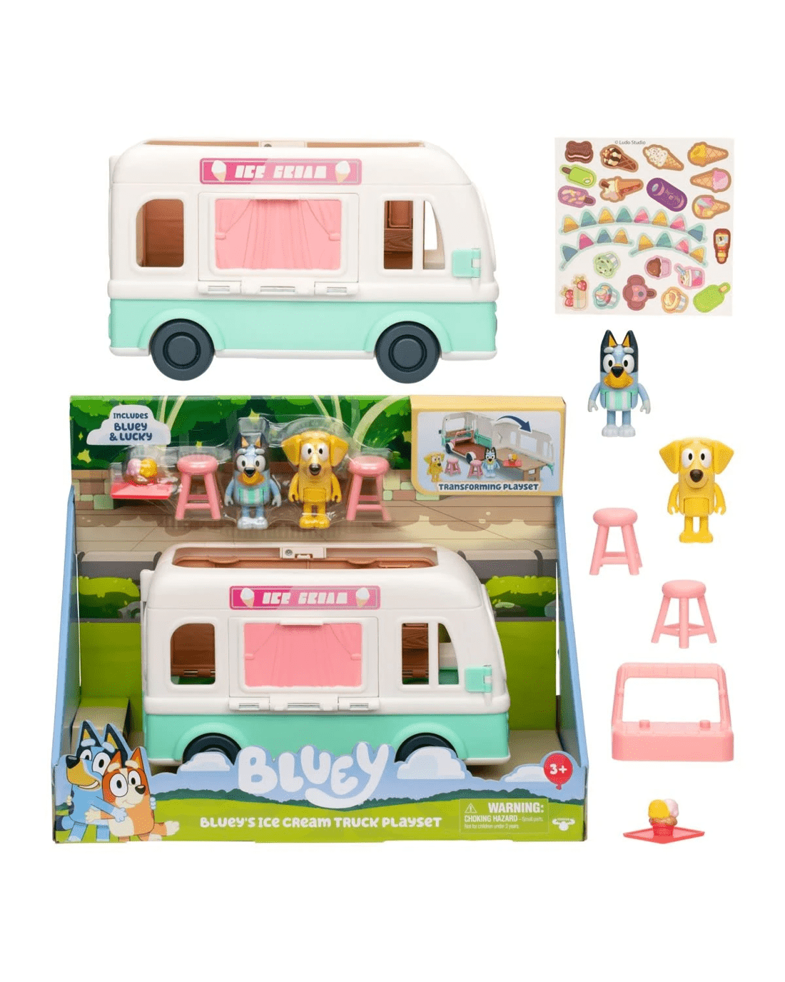 3 Bluey Holiday Ice Cream Truck Exclusive Playset, 3 of 10