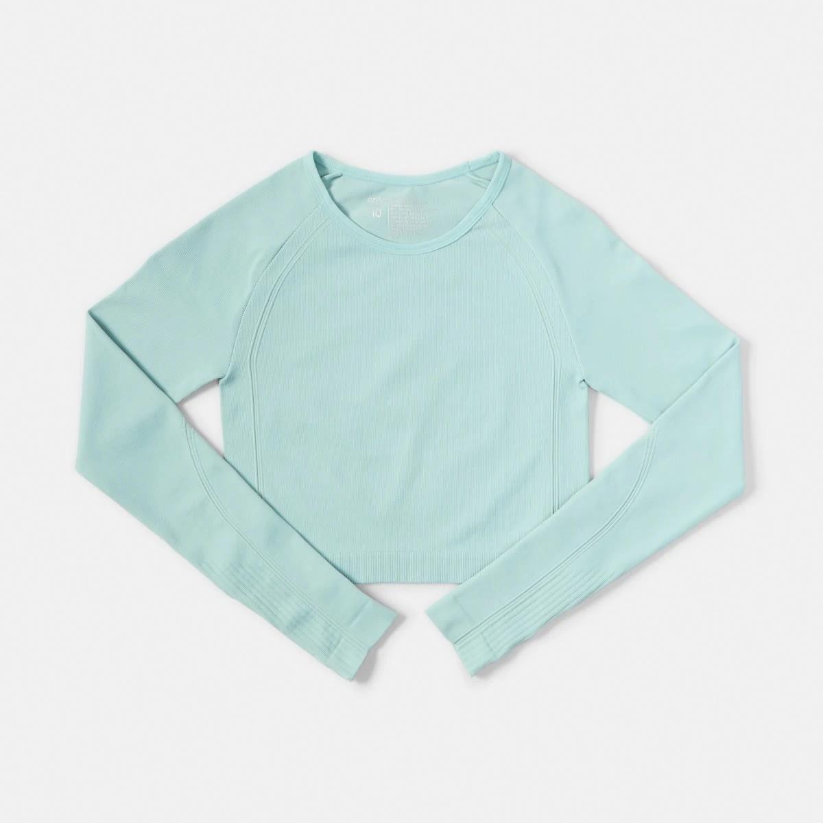 8 Active Long Sleeve Seamfree Top Aqua Grn, 8 of 9