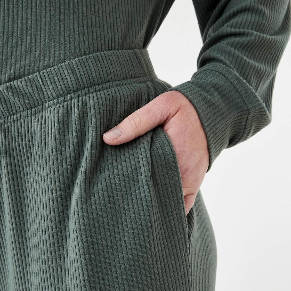 5 Brushed Rib Flare Pants Smke Green, 5 of 6