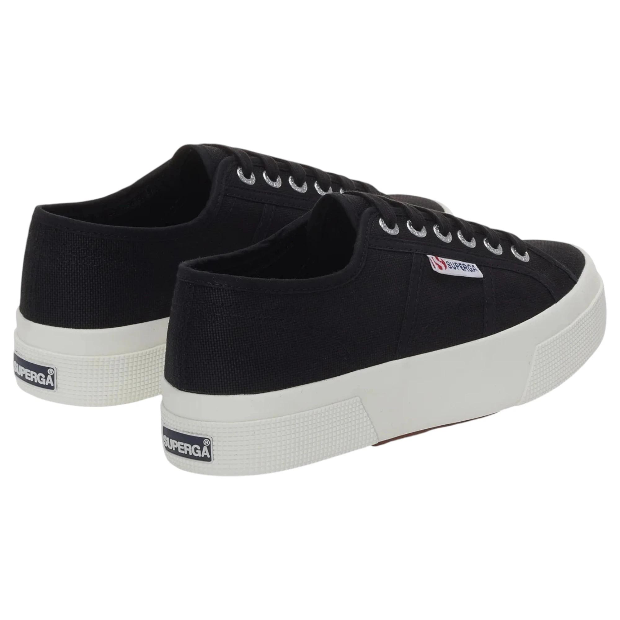 3 Superga Unisex 2740 Platform Black Casual Shoes BLACK, 3 of 5