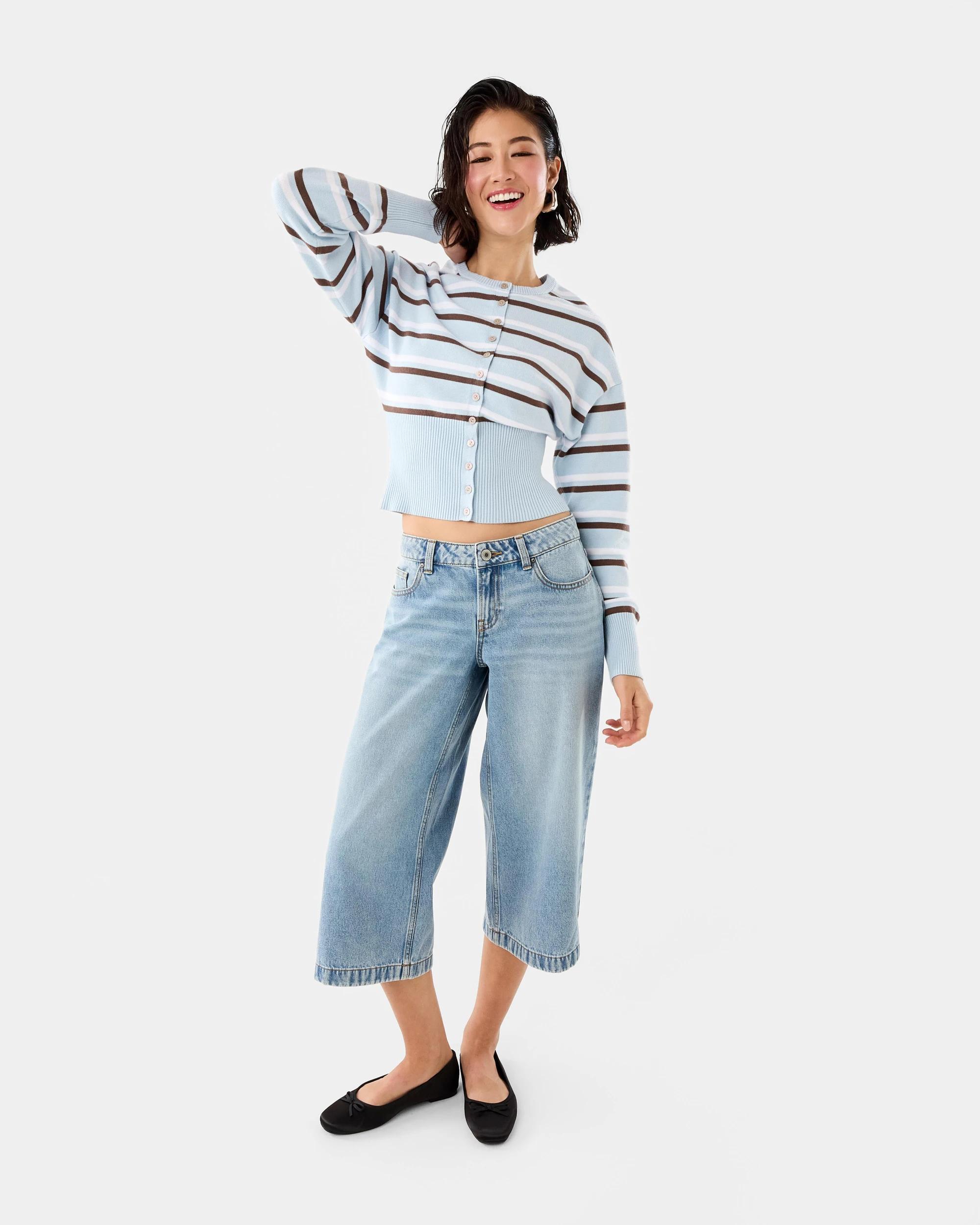 2 Long Sleeve Knit Cardigan Powder Var, 2 of 9