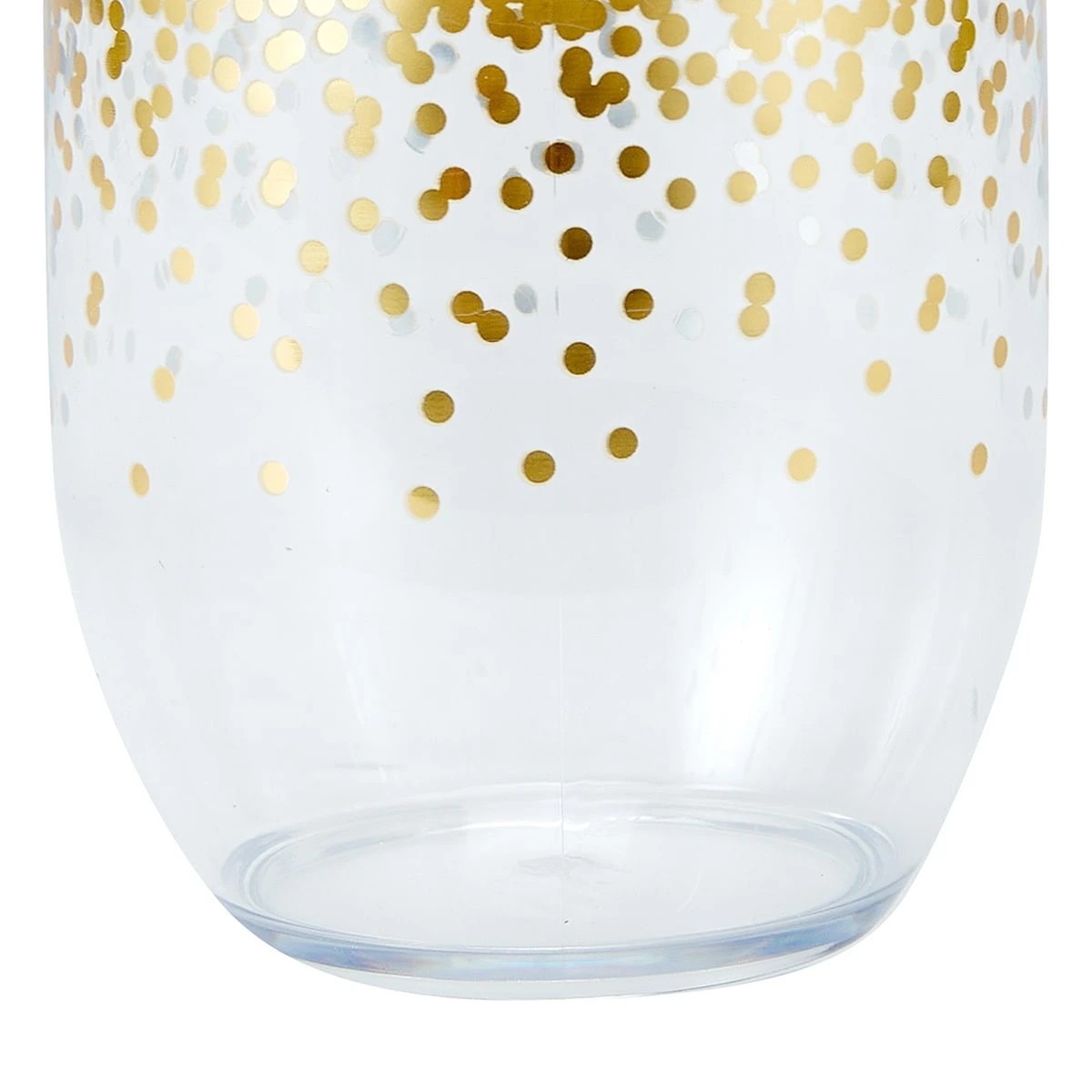4 4 Pack Reusable Stemless Metallic Plastic Wine Glasses, 4 of 5