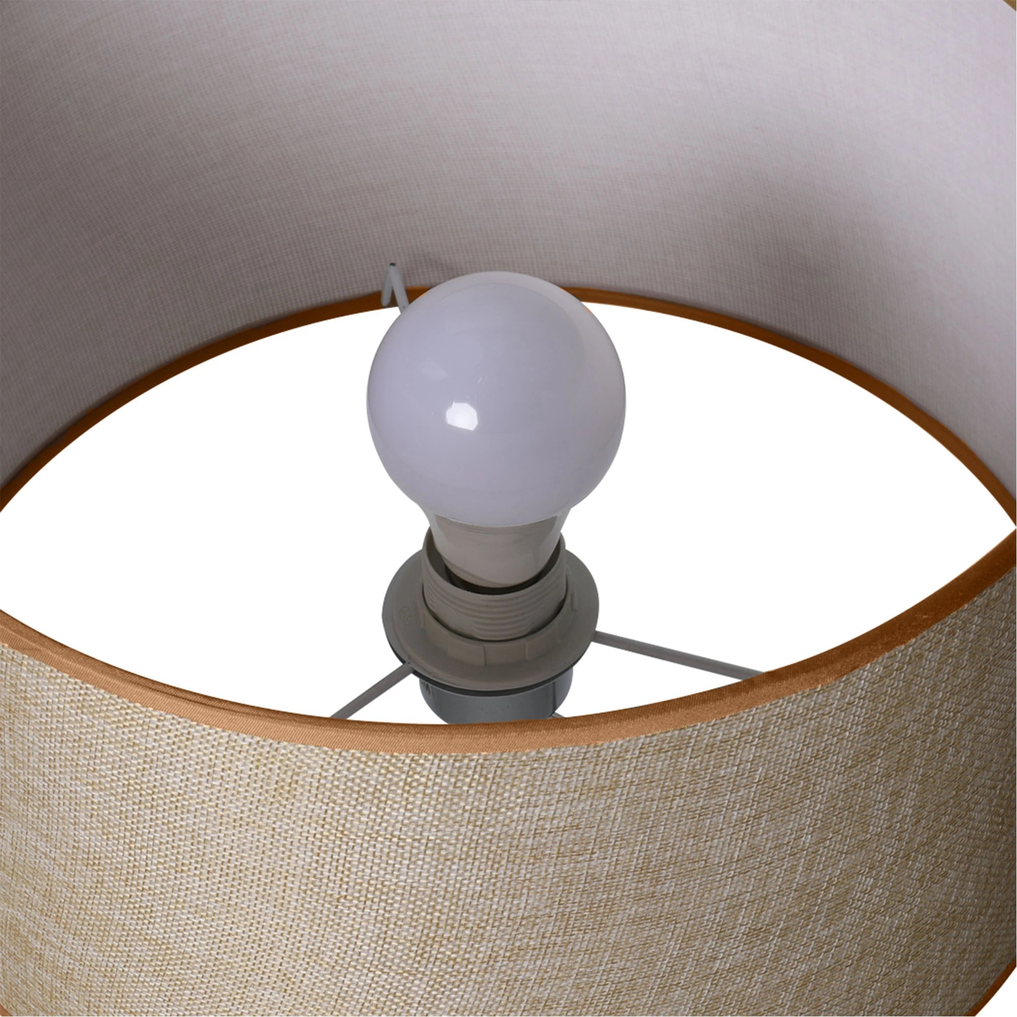 6 Emitto 1.5M Stand Light In Stand And Beige Lampshade - Black, 6 of 6