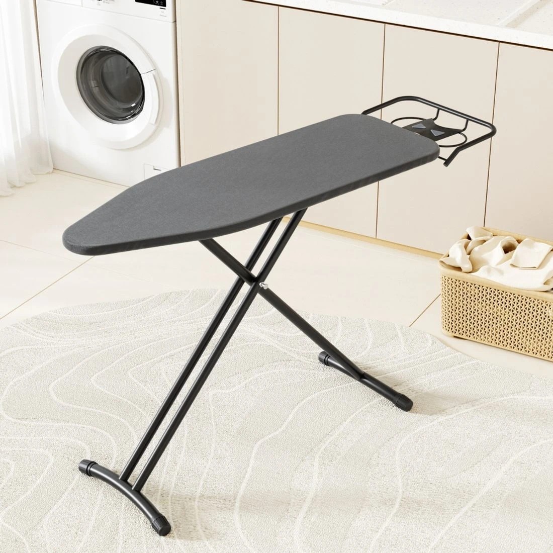 3 Artiss Ironing Board Foldable Iron Rest - Black, 3 of 6