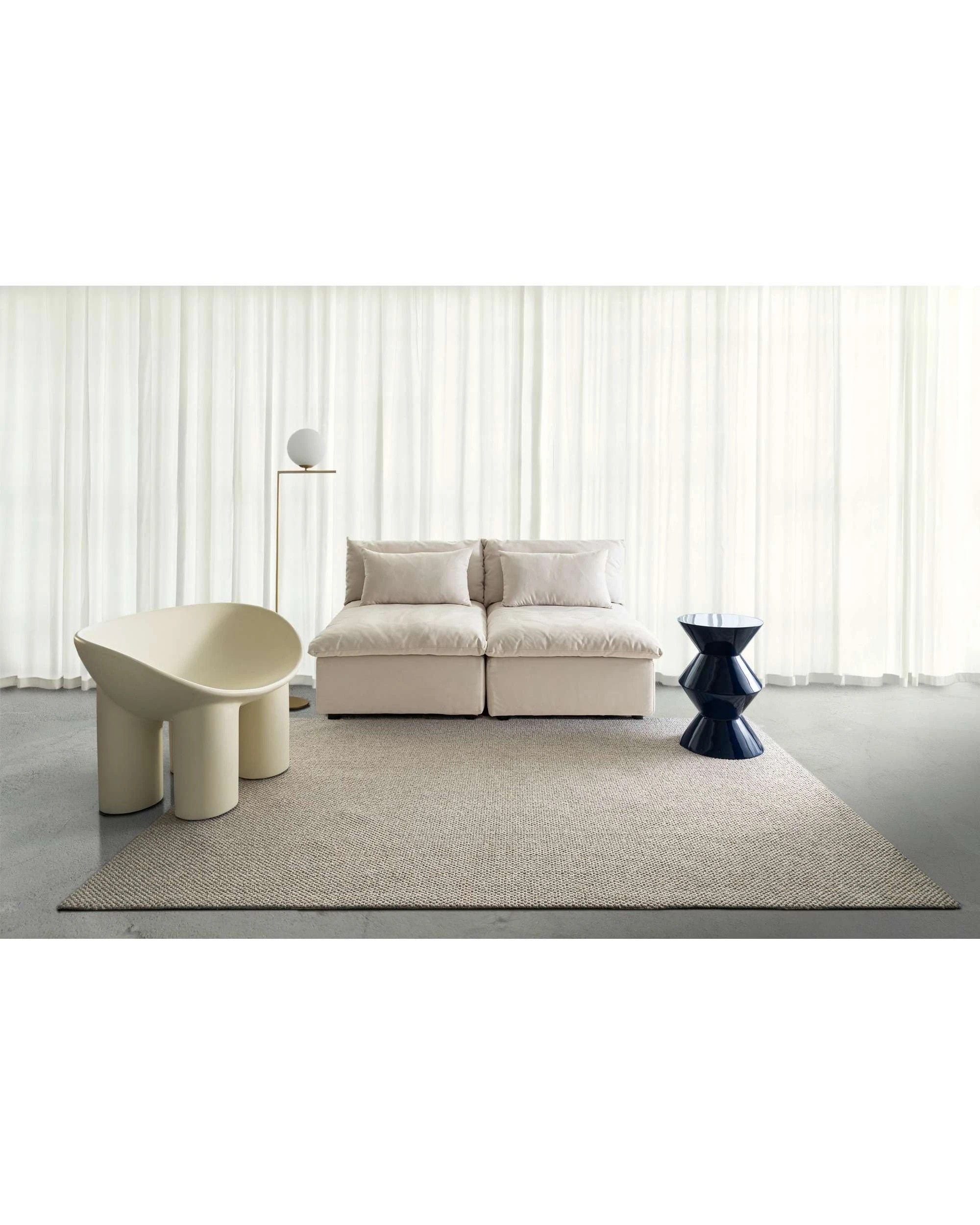 2 Loopsie Tula Textured Rug-230cm x 160cm - Beige, 2 of 8