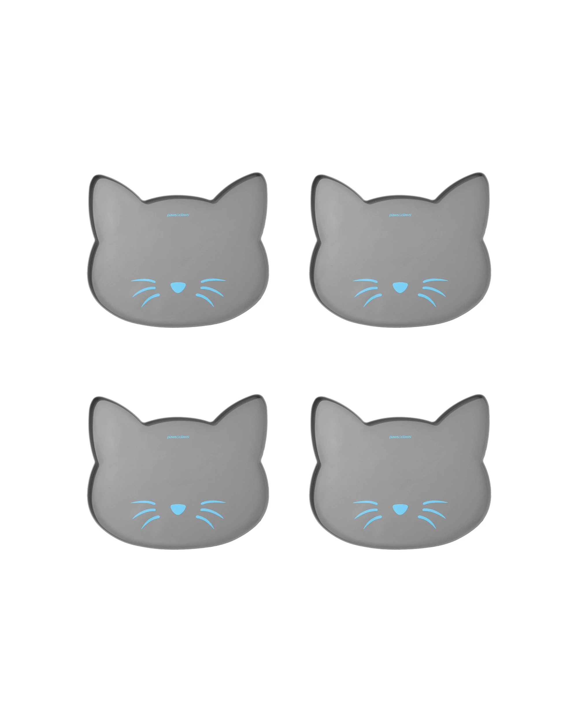1 Paws And Claws 4pc 2pc Silicone Cat Feeding Mat 45.5cm - Multi, 1 of 5
