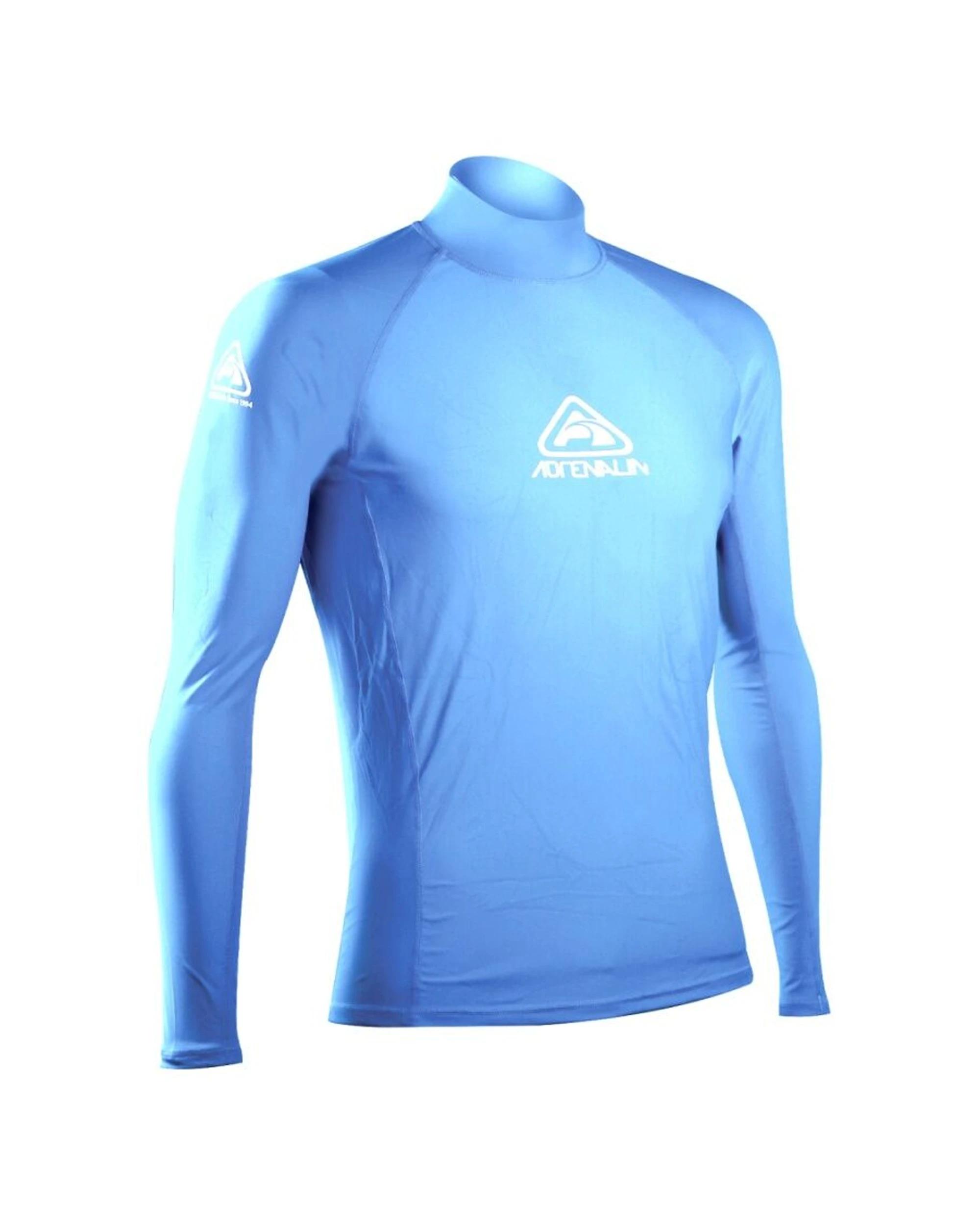 1 Adrenalin Junior Swimming Rashie Vivid Long Sleeve UPF50+ Sun BLUE, 1 of 1
