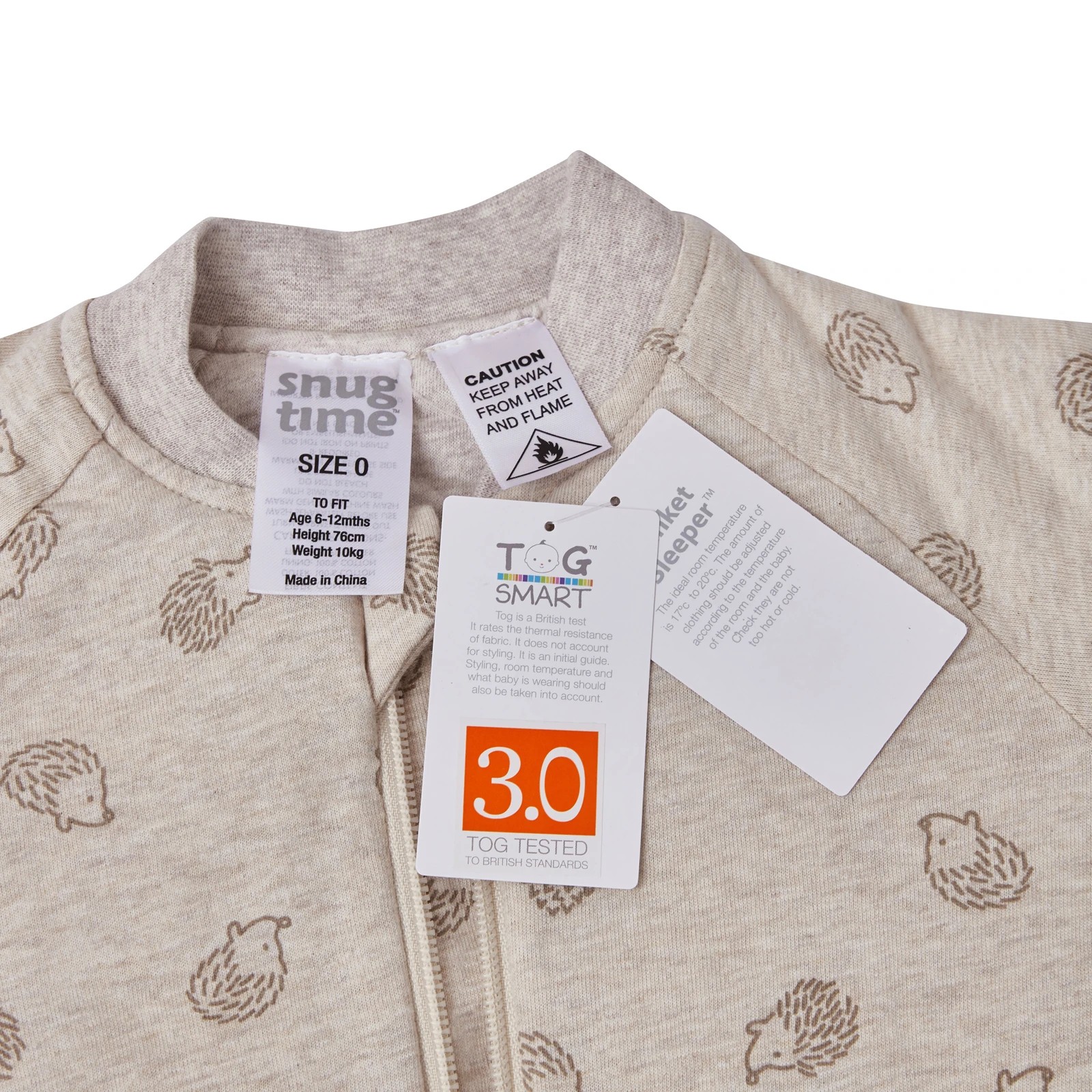 6 Snugtime Long Sleeve Padded Sleepsuit, 6 of 6
