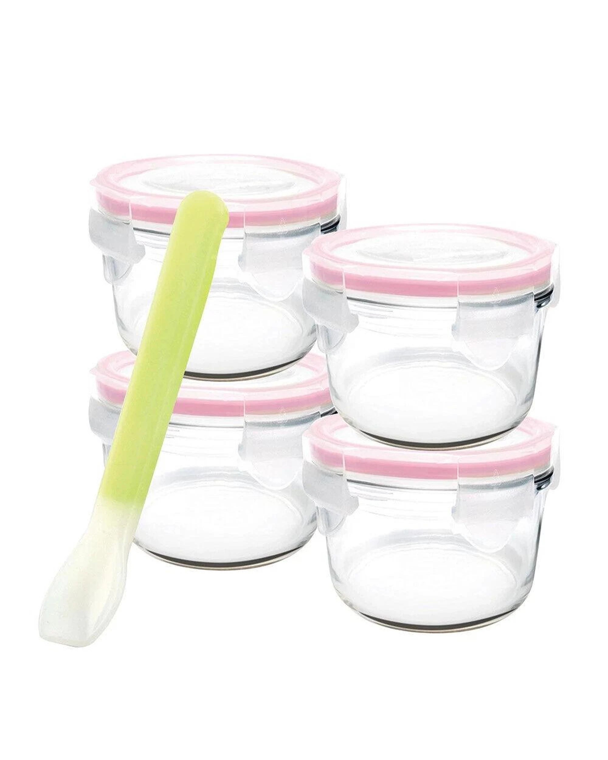 1 Glasslock Baby 5 Piece Round 165ml Food Container Set  Spoon, 1 of 1