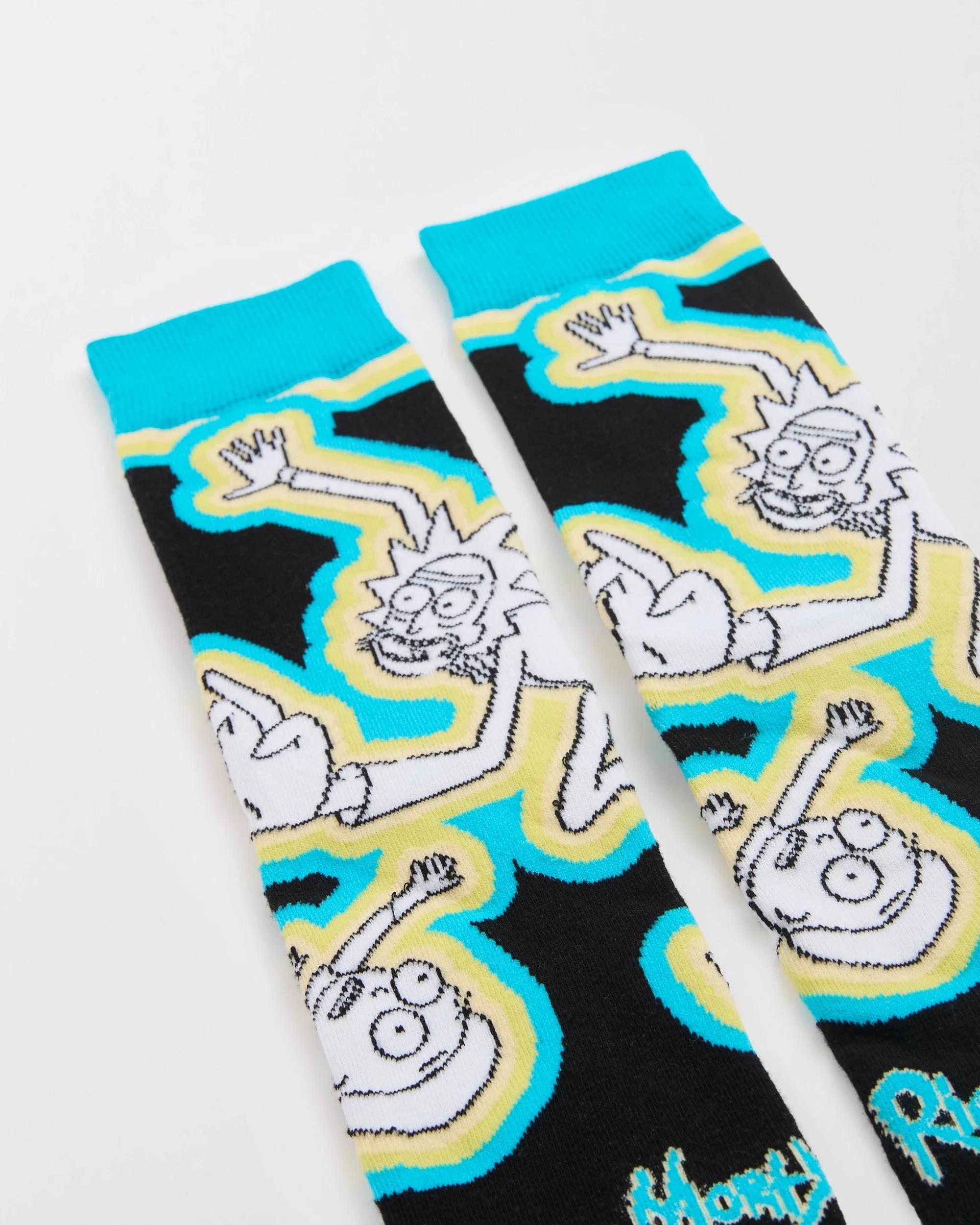 3 Swag Rick & Morty Crew Socks BLACK, 3 of 3