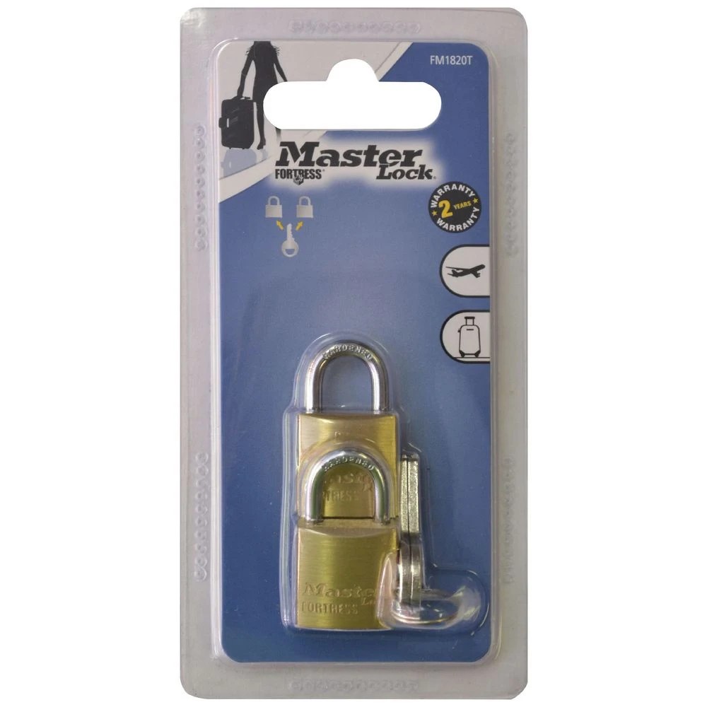 4 Master Lock Fortress 20mm Brass Padlock 2 Pack, 4 of 4
