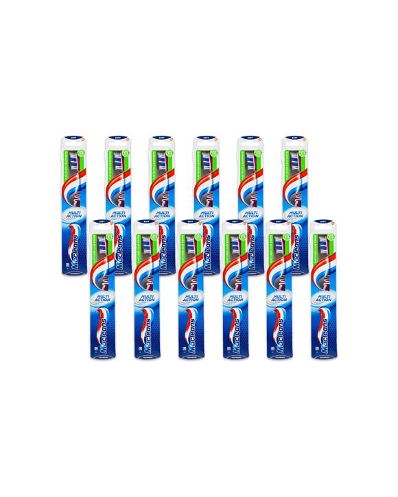 Macleans 12PK Toothbrush Action Soft Bristles Oral Care for Sensitive Gums Daily Use - Multi
