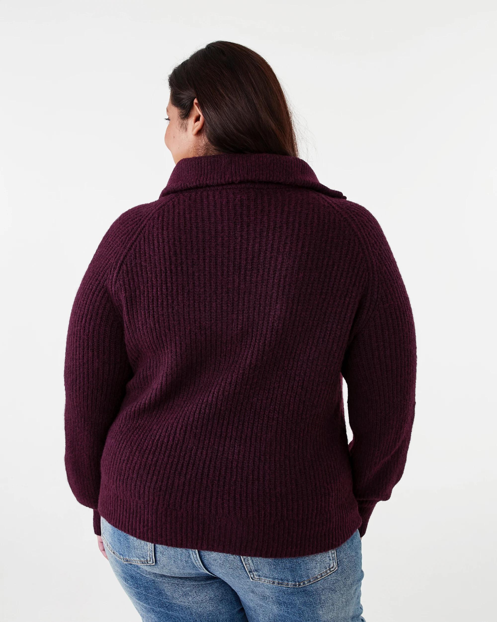 3 Curve Quarter Zip Cable Knit Jumper Prt Royal, 3 of 6