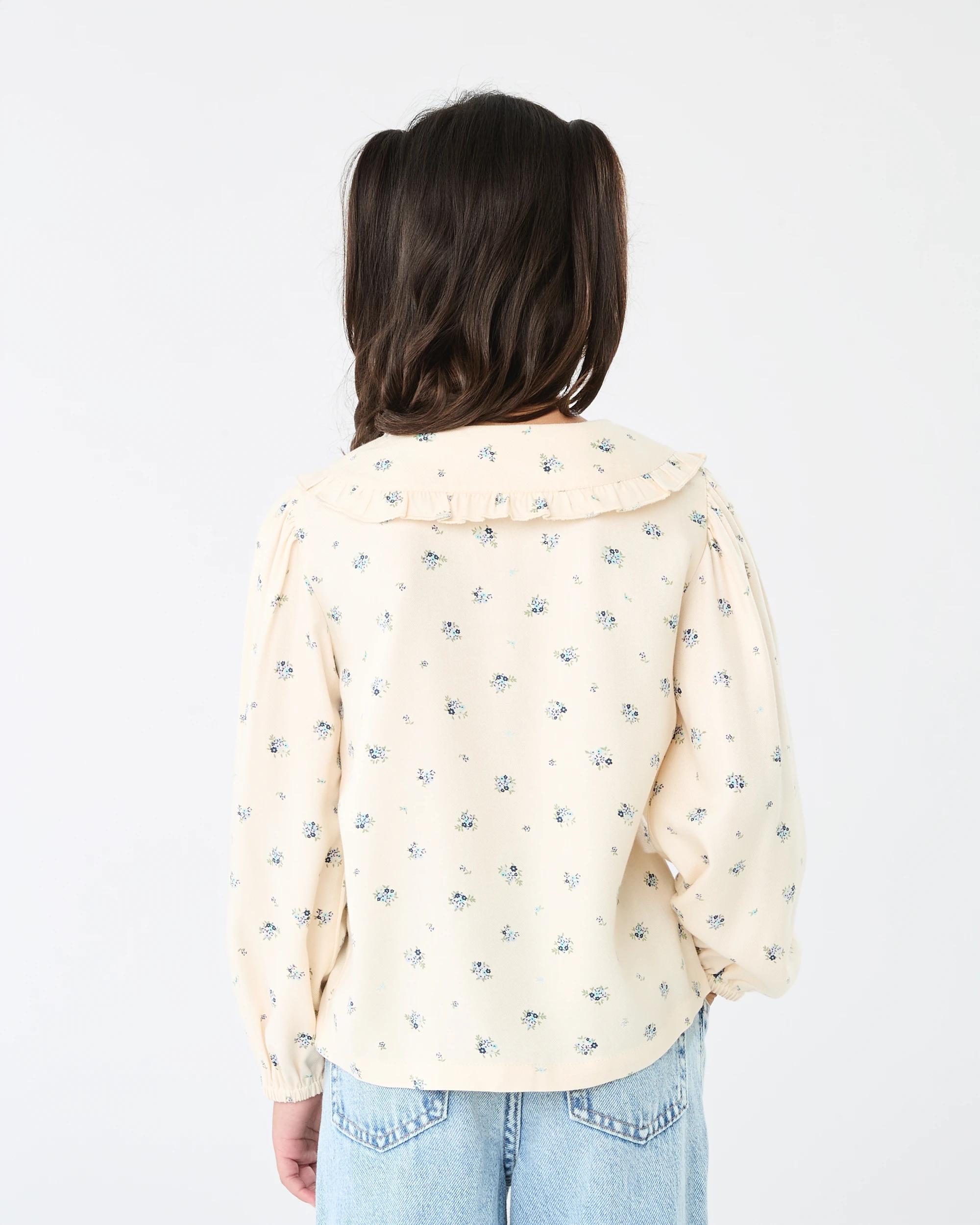 2 Long Sleeve Frill Shirt Bge Floral, 2 of 9