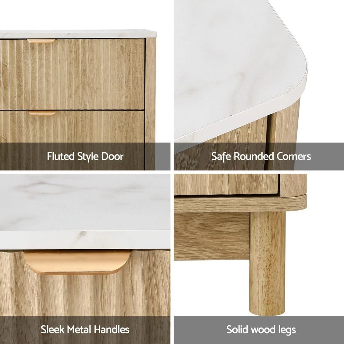 8 Artiss 6 Chest of Drawers Dresser Table - Natural, 8 of 10