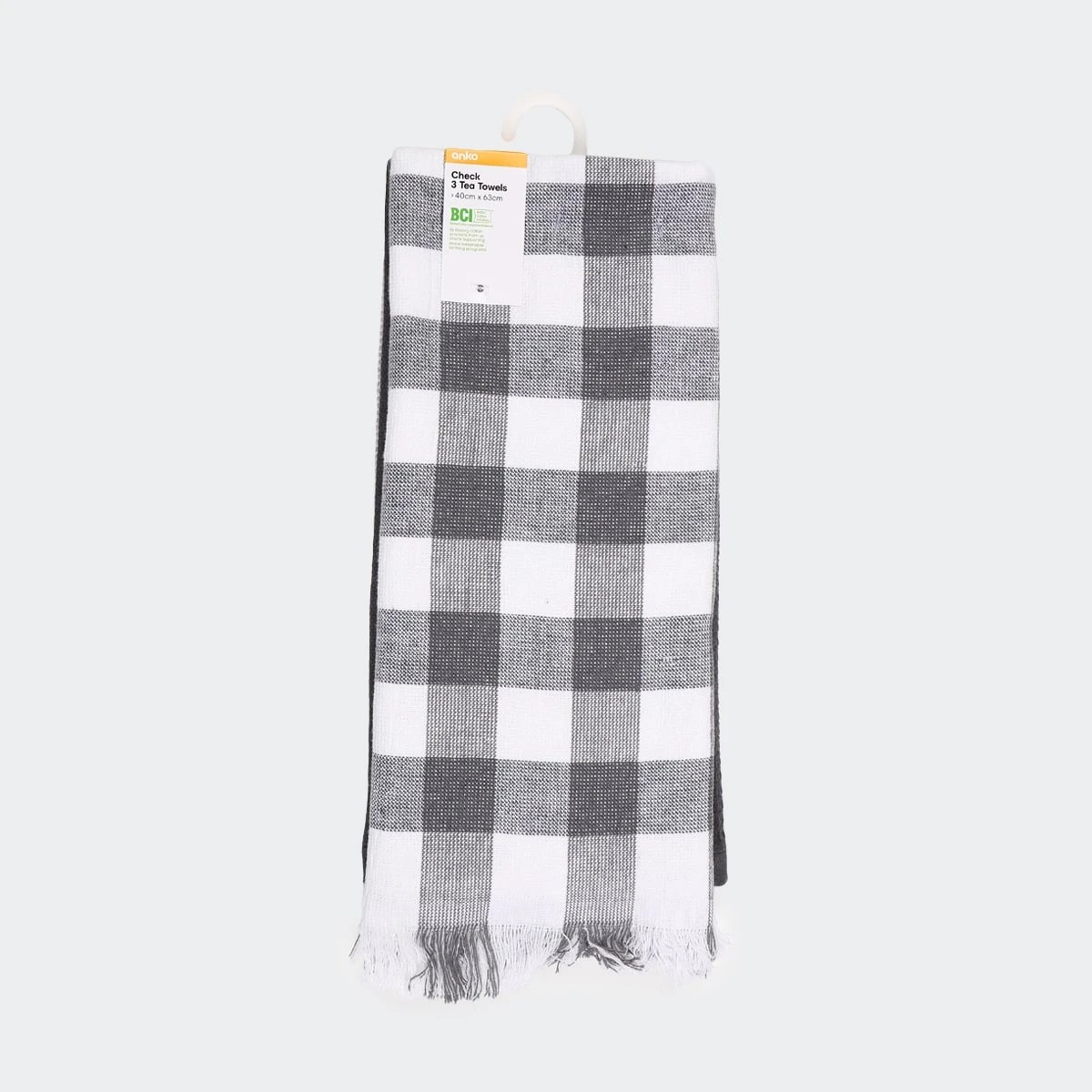 6 3 Pack Slate Check Tea Towels, 6 of 6