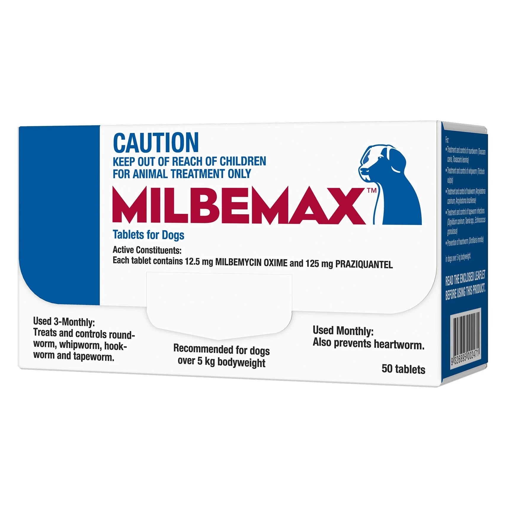 1 Milbemax Wormer Dog 0 -5kg - 2 Pack, 1 of 2