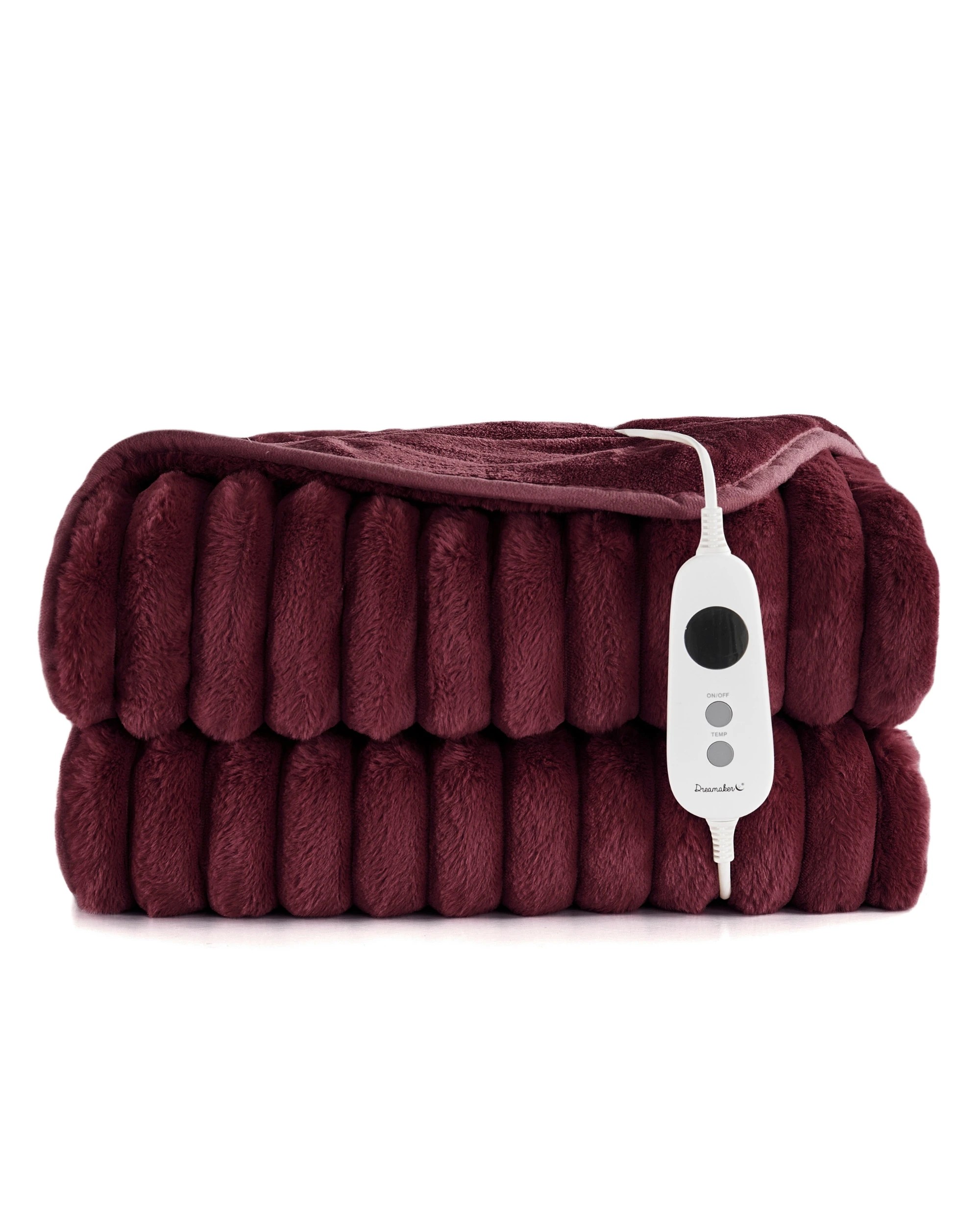 2 Dreamaker Cirra Chunky Embossed Fleece Heated Throw 180x200cm - Cherry, 2 of 10