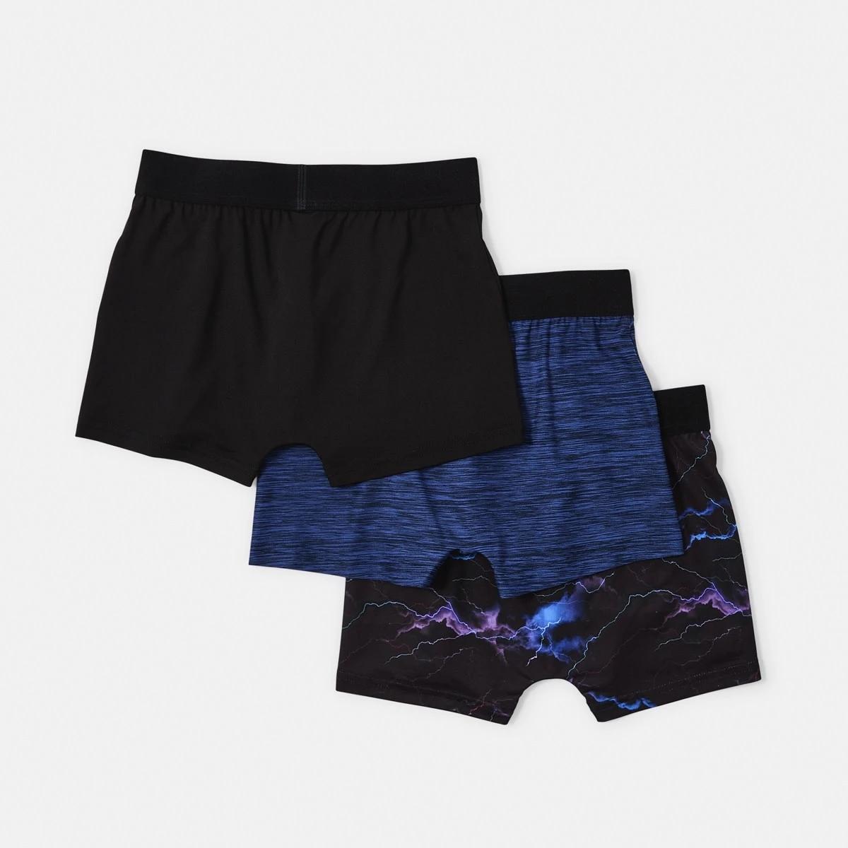 2 3 Pack Microfibre Trunks BLUE LIGHTNING, 2 of 8