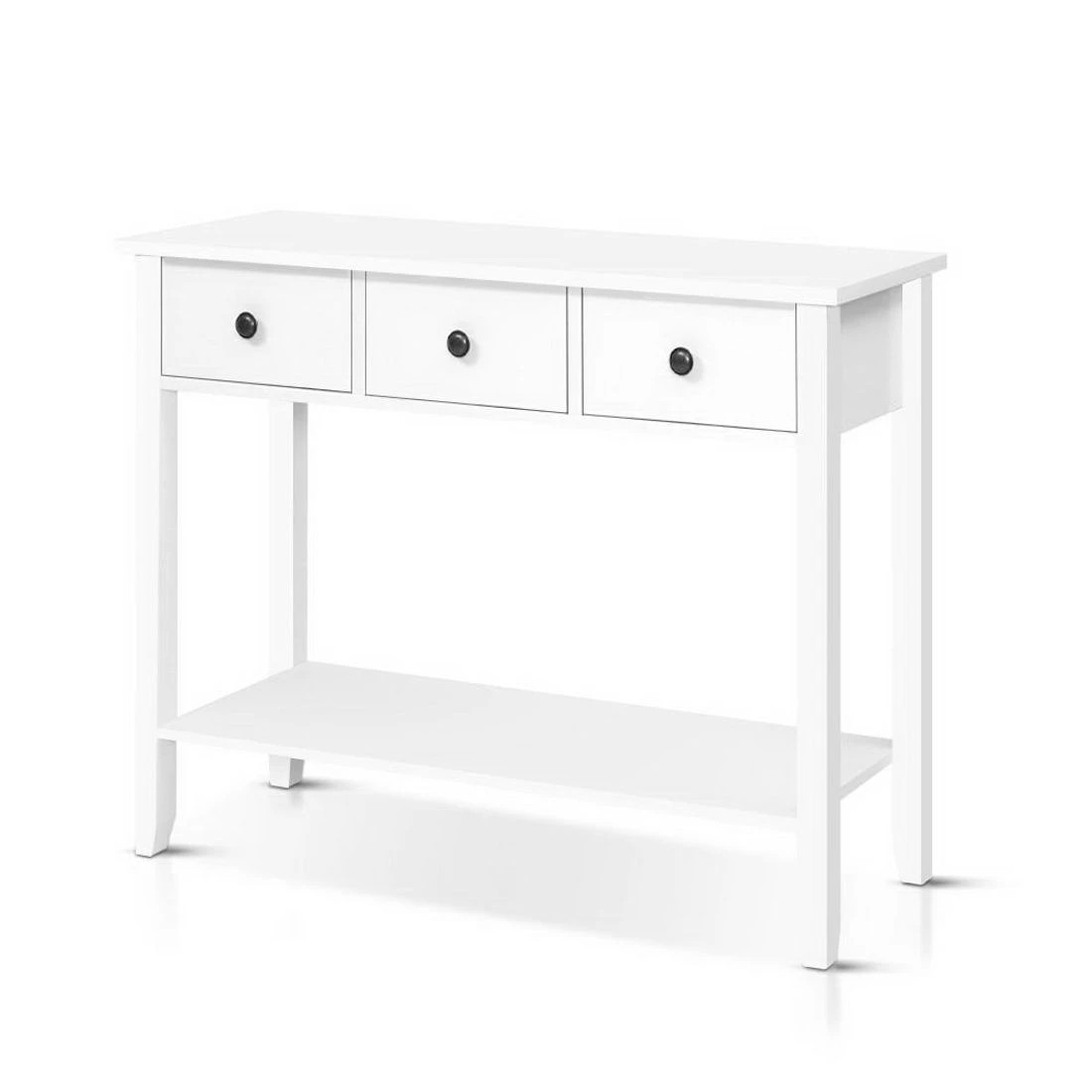 1 Artiss Console Table 3 Drawers 100CM White Chole - White, 1 of 8