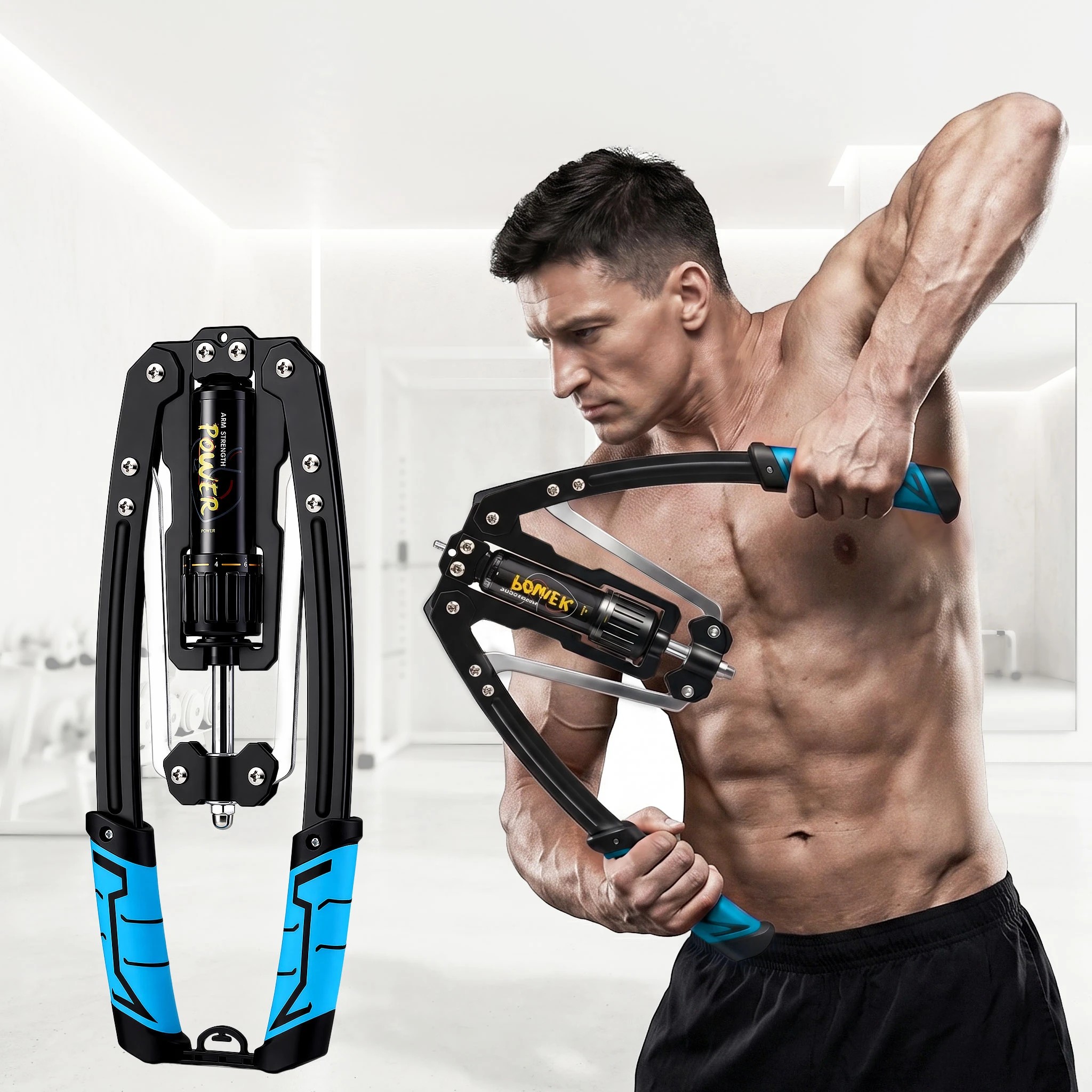 2 Everfit Twister Arm Exerciser Chest Trainer 10-200kg Adjustable Hydraulic Power - Multi, 2 of 9
