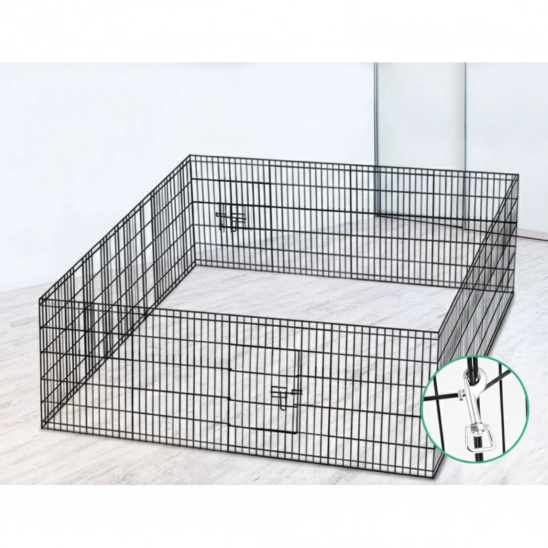 5 i.Pet 30" 8 Panel Dog Playpen Pet Fence Exercise Cage Enclosure Play Pen - Black, 5 of 7