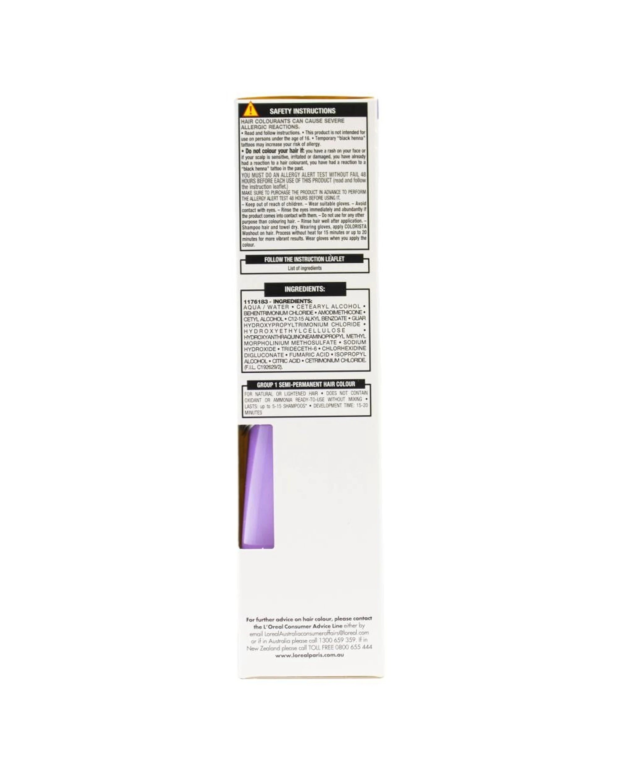 3 Loreal Paris Colorista Washout Hair Colour 80ml Pastel - Purple, 3 of 4