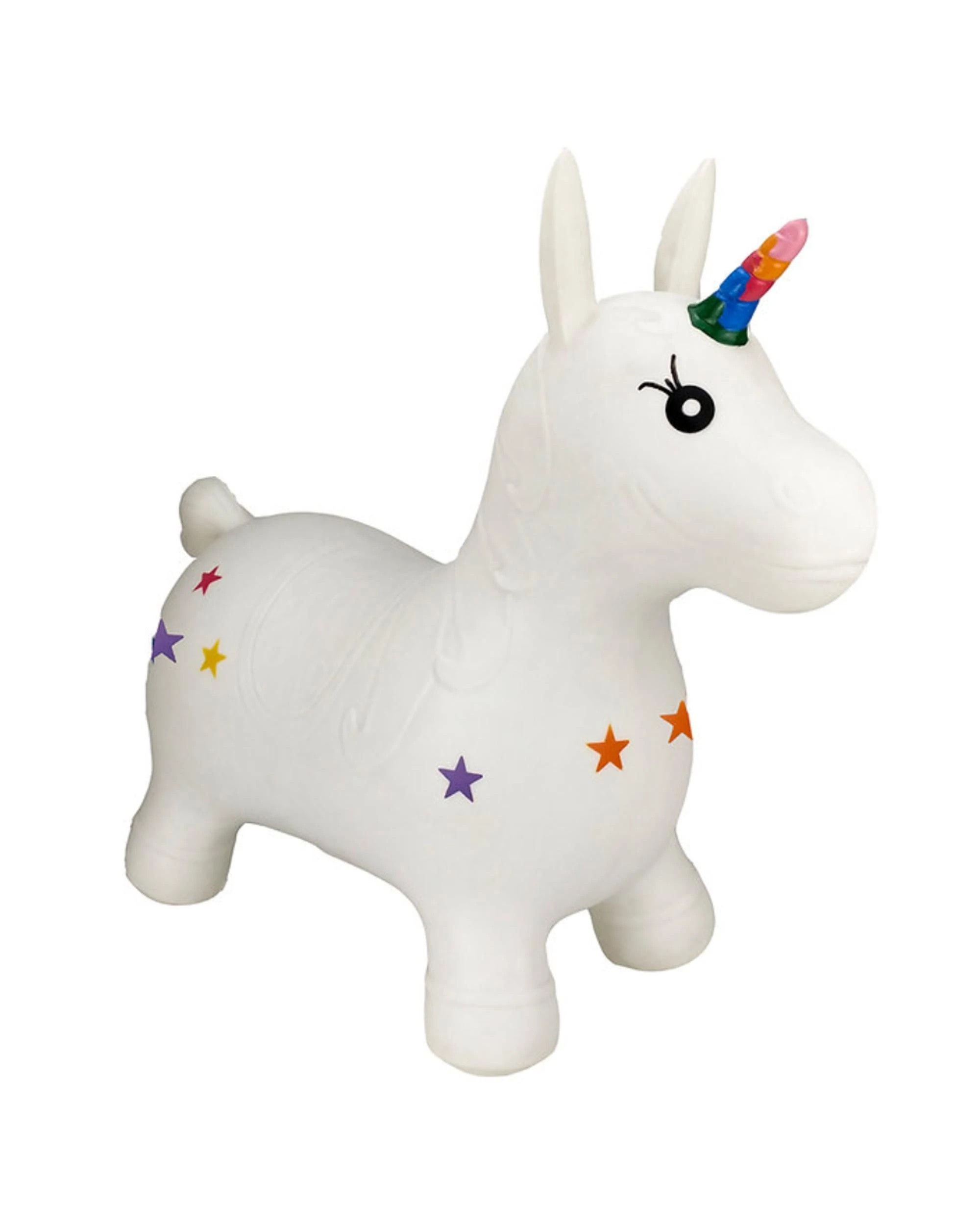 1 Happy Hopperz White Unicorn Ride On Toy, 1 of 1