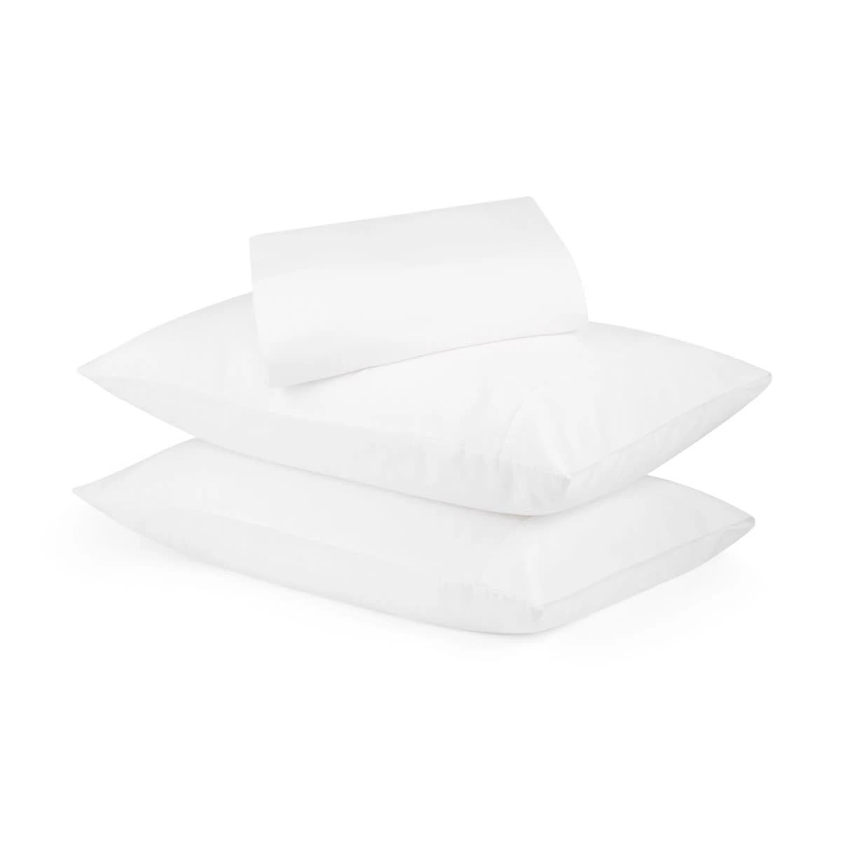 1 Cotton Linen Sheet Set - Queen Bed, White, 1 of 7