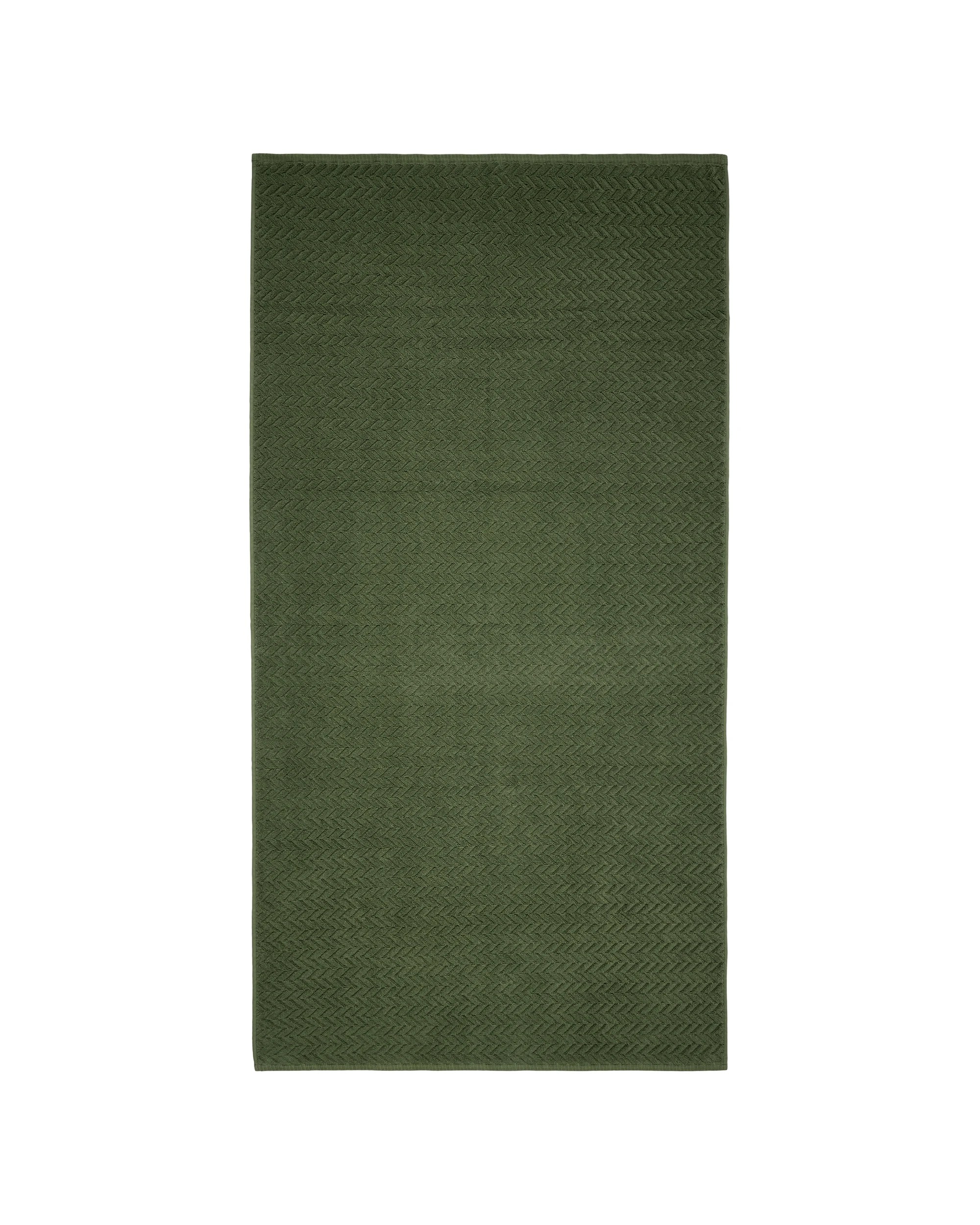 3 Chevron Cotton Bath Sheet - Olive, 3 of 6