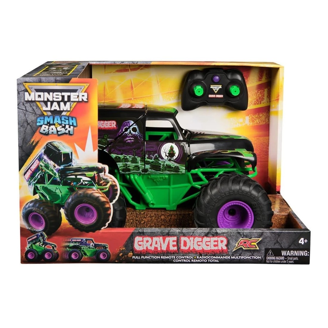 2 Monster Jam Smash & Bash Grave Digger RC, 2 of 7