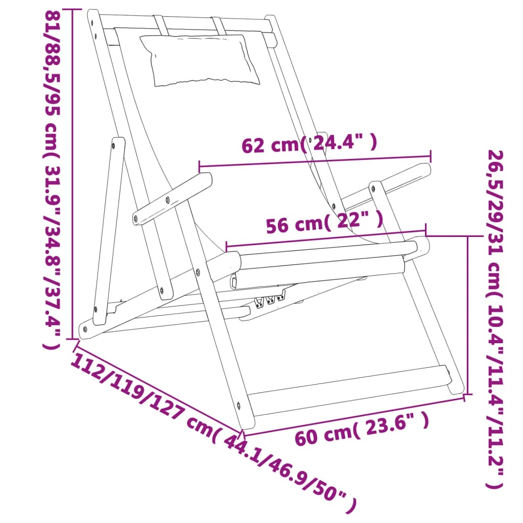 9 vidaXL folding chair Foldable - Grey, 9 of 9