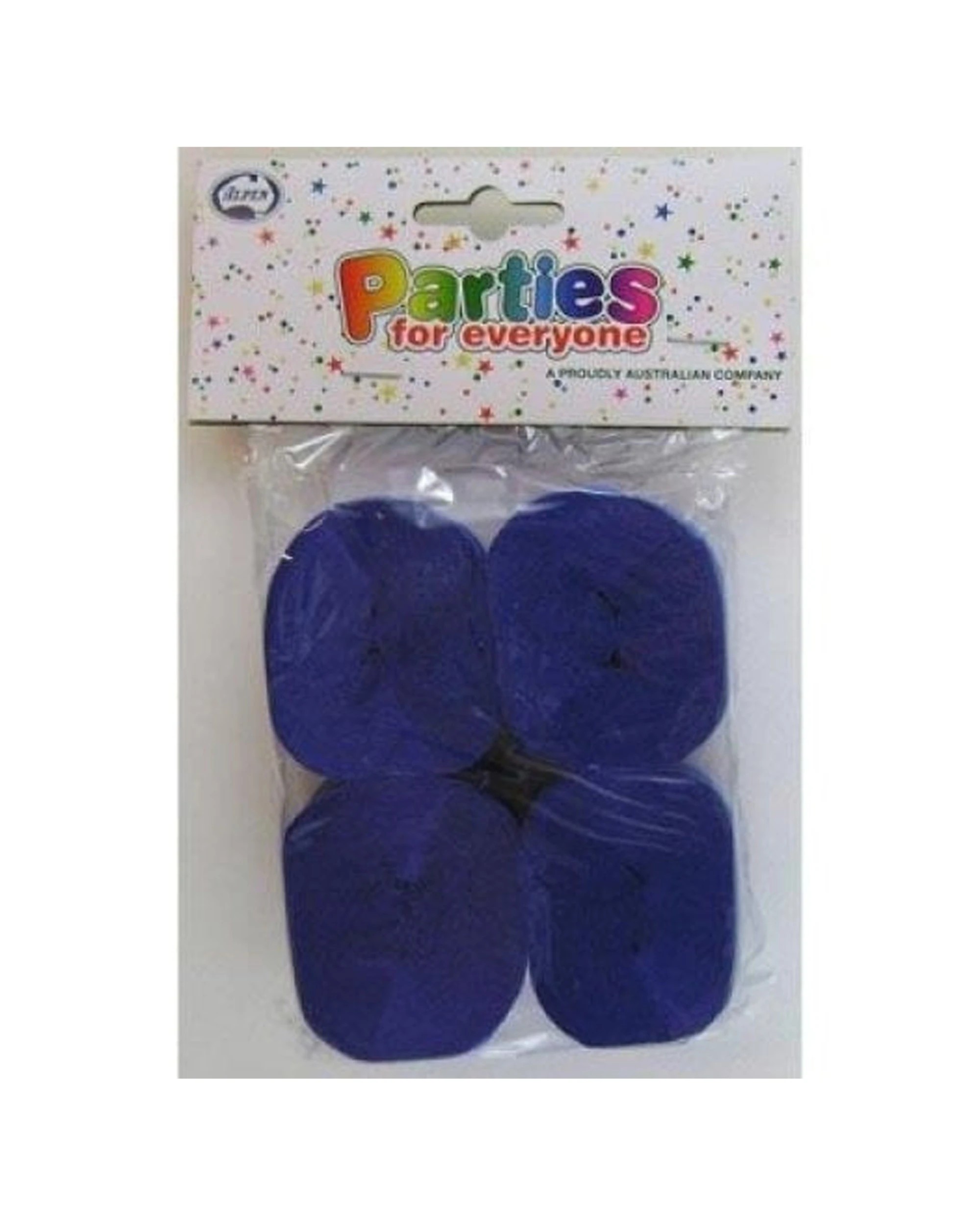 1 Alpen 4pc Crepe Streamer Party Decoration French - Blue, 1 of 1