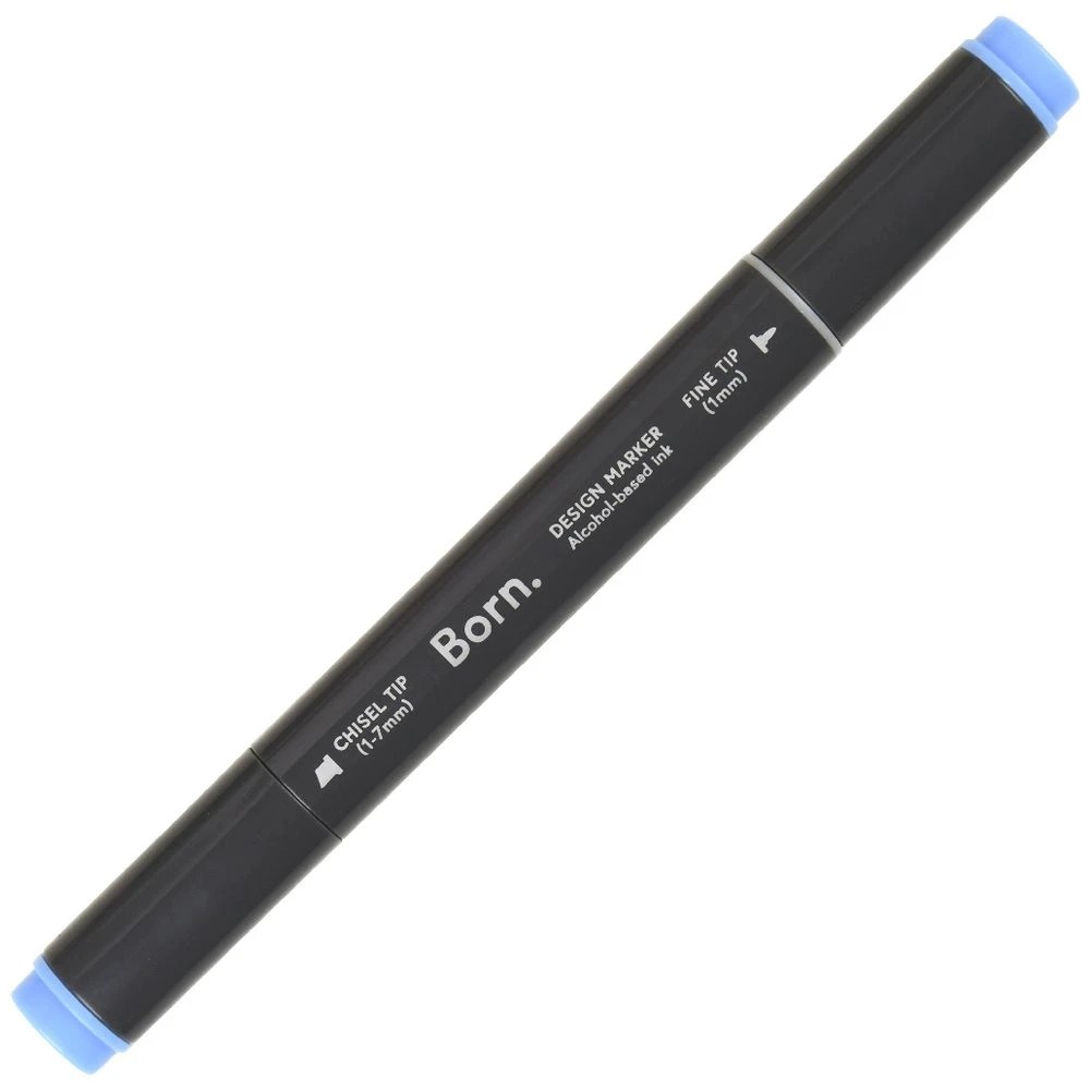 4 Born Professional Dual-Tip Artist Marker Brilliant Blue B575, 4 of 4