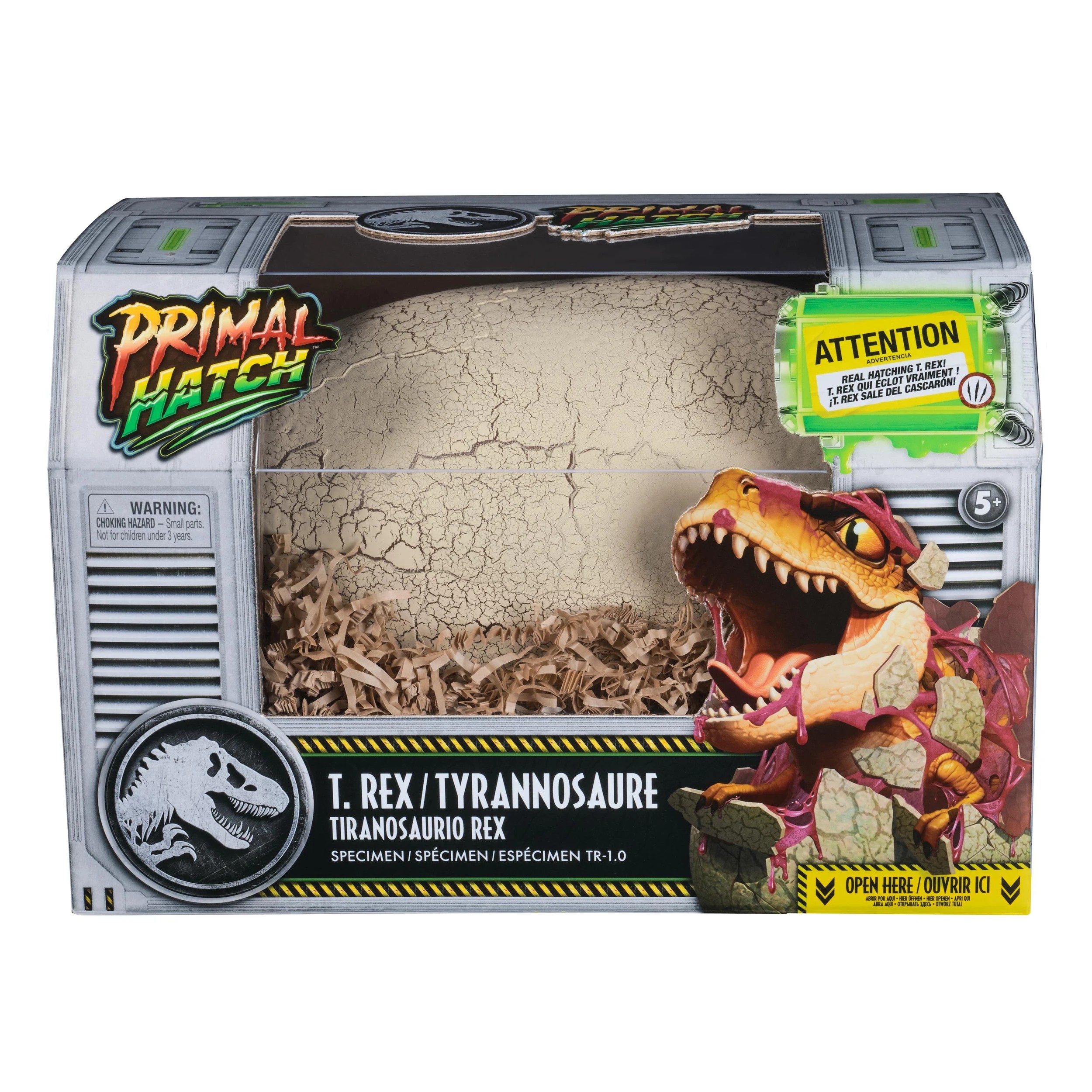 1 Jurassic World Primal Hatch T. Rex Specimen Toy, 1 of 10