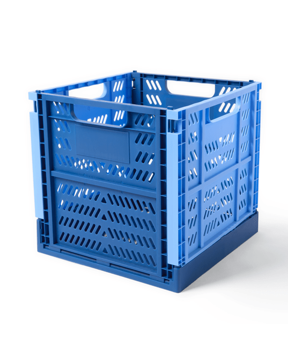 17L Square Collapsible Crate - Blue